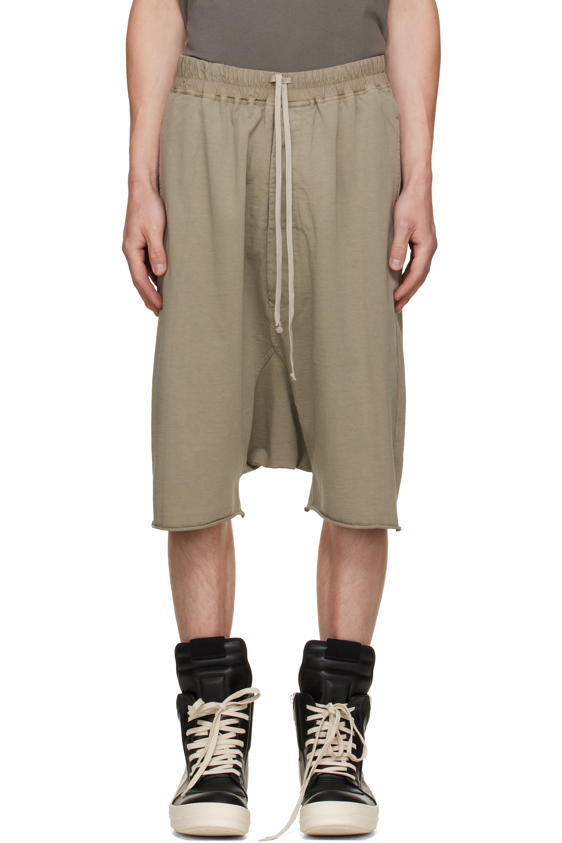 Rick Owens DRKSHDW - Taupe Tower Drawstring Pods Shorts