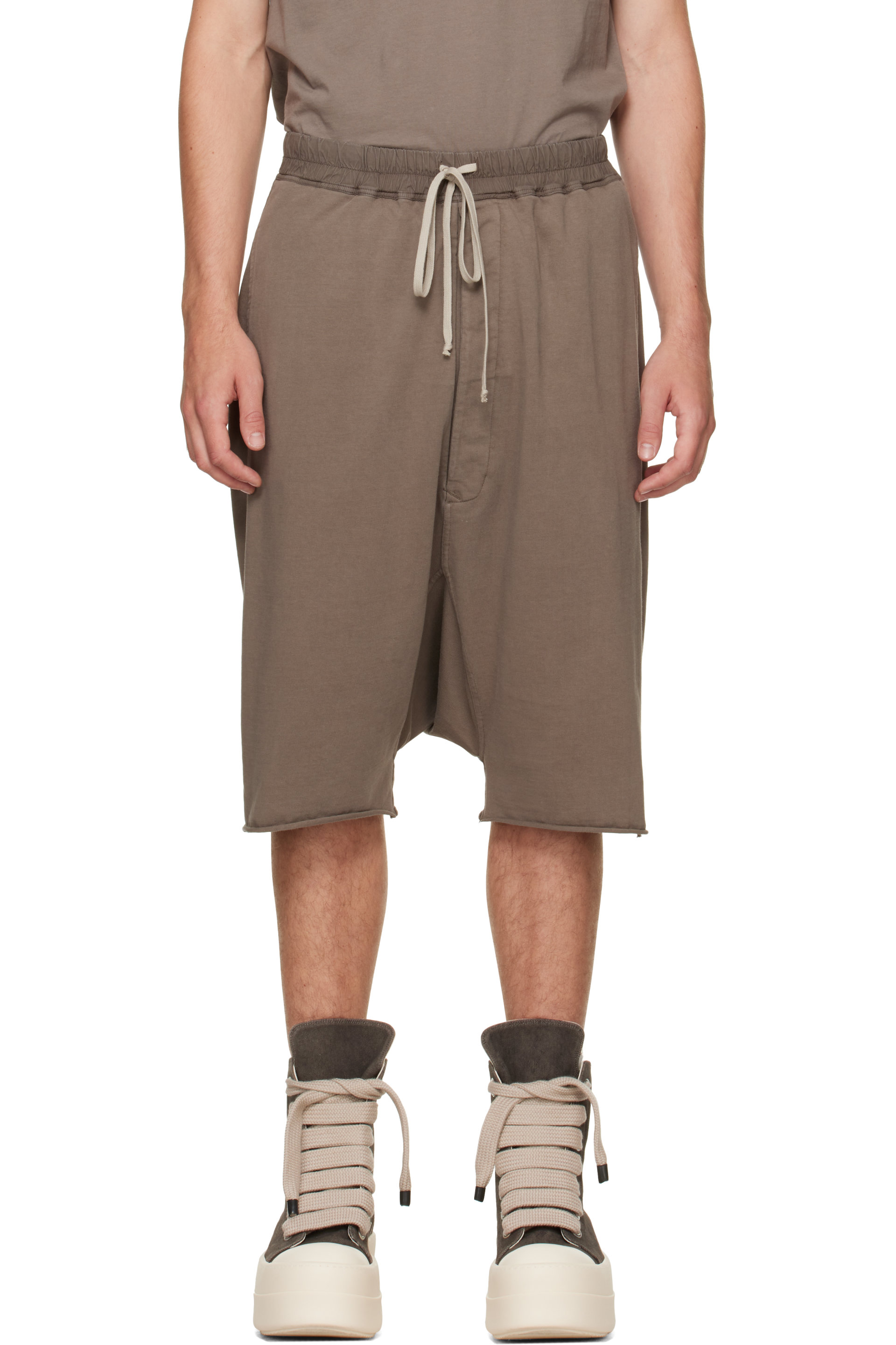 Rick Owens DRKSHDW - Taupe Tower Drawstring Pods Shorts