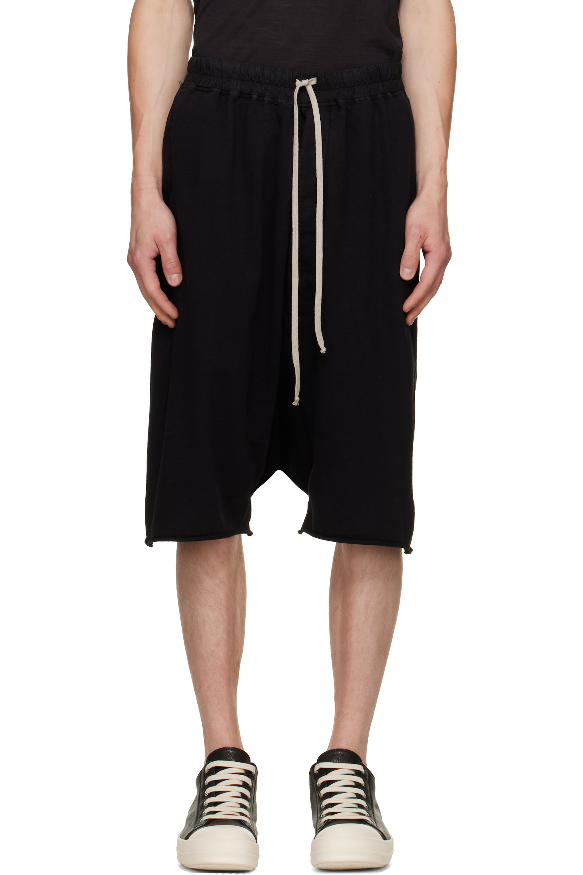 Rick Owens DRKSHDW - Black Tower Drawstring Pods Shorts