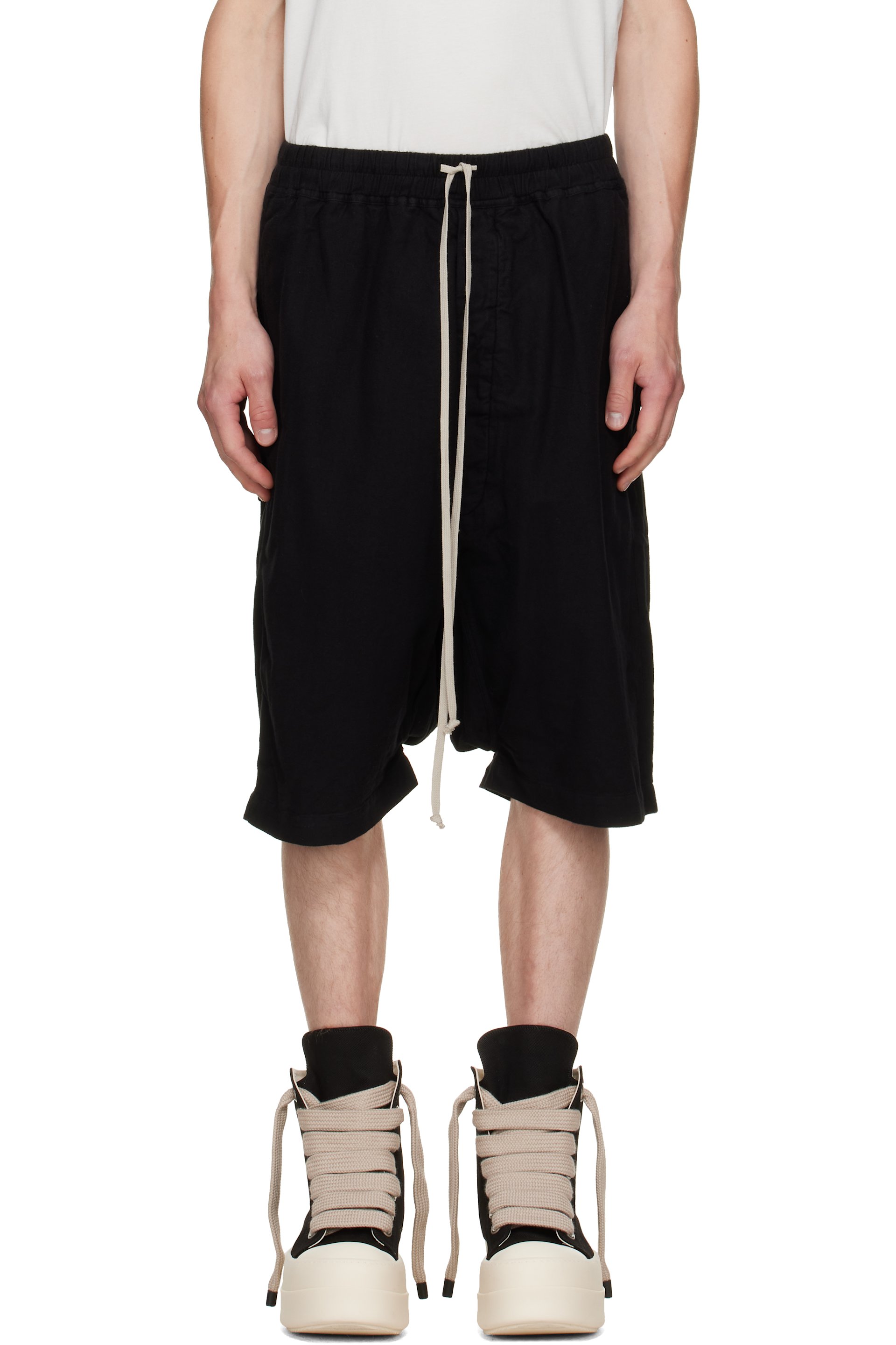 Rick Owens DRKSHDW - Black Tower Drawstring Pods Shorts