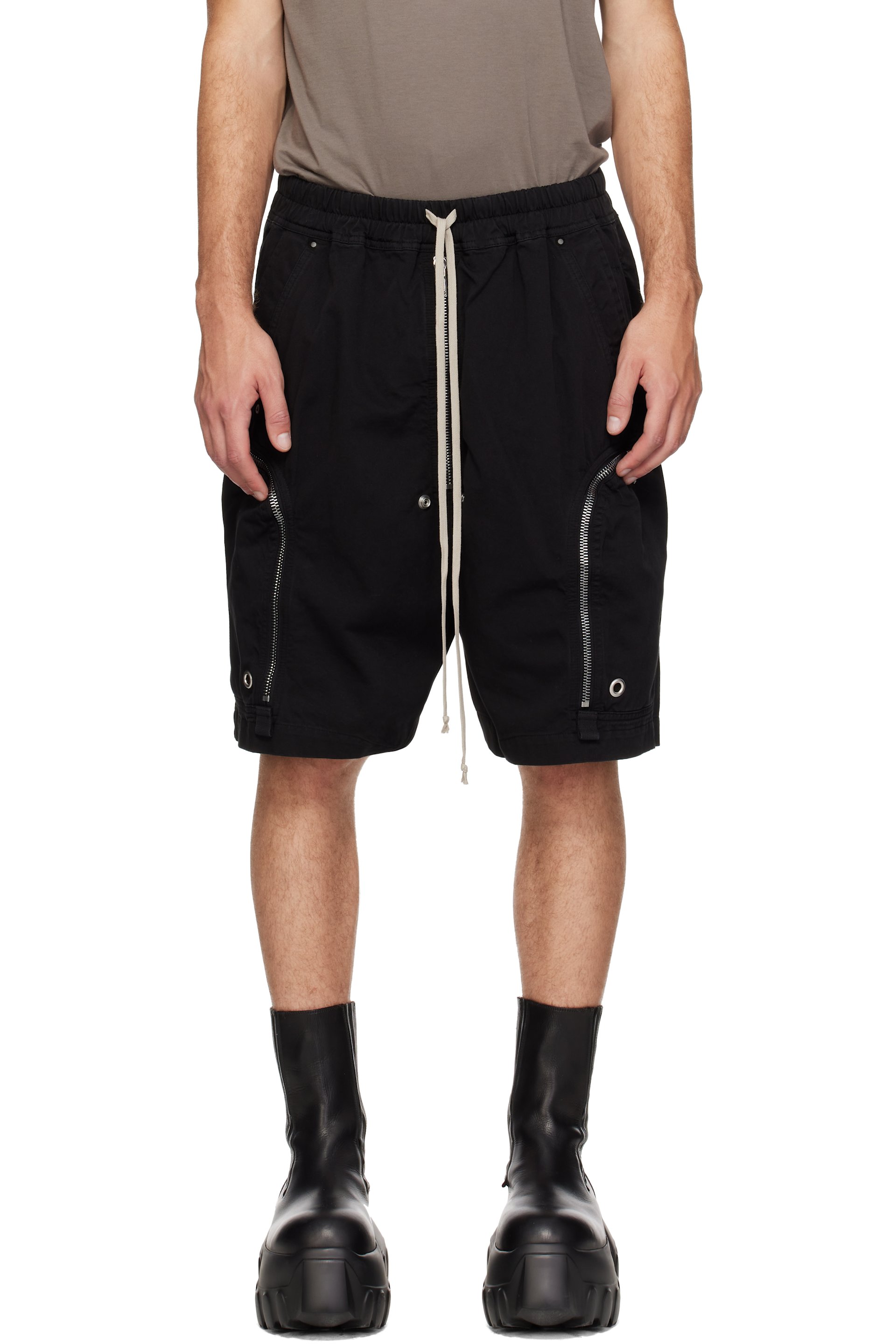 Rick Owens DRKSHDW - Short noir à poche Bauhaus - Tower