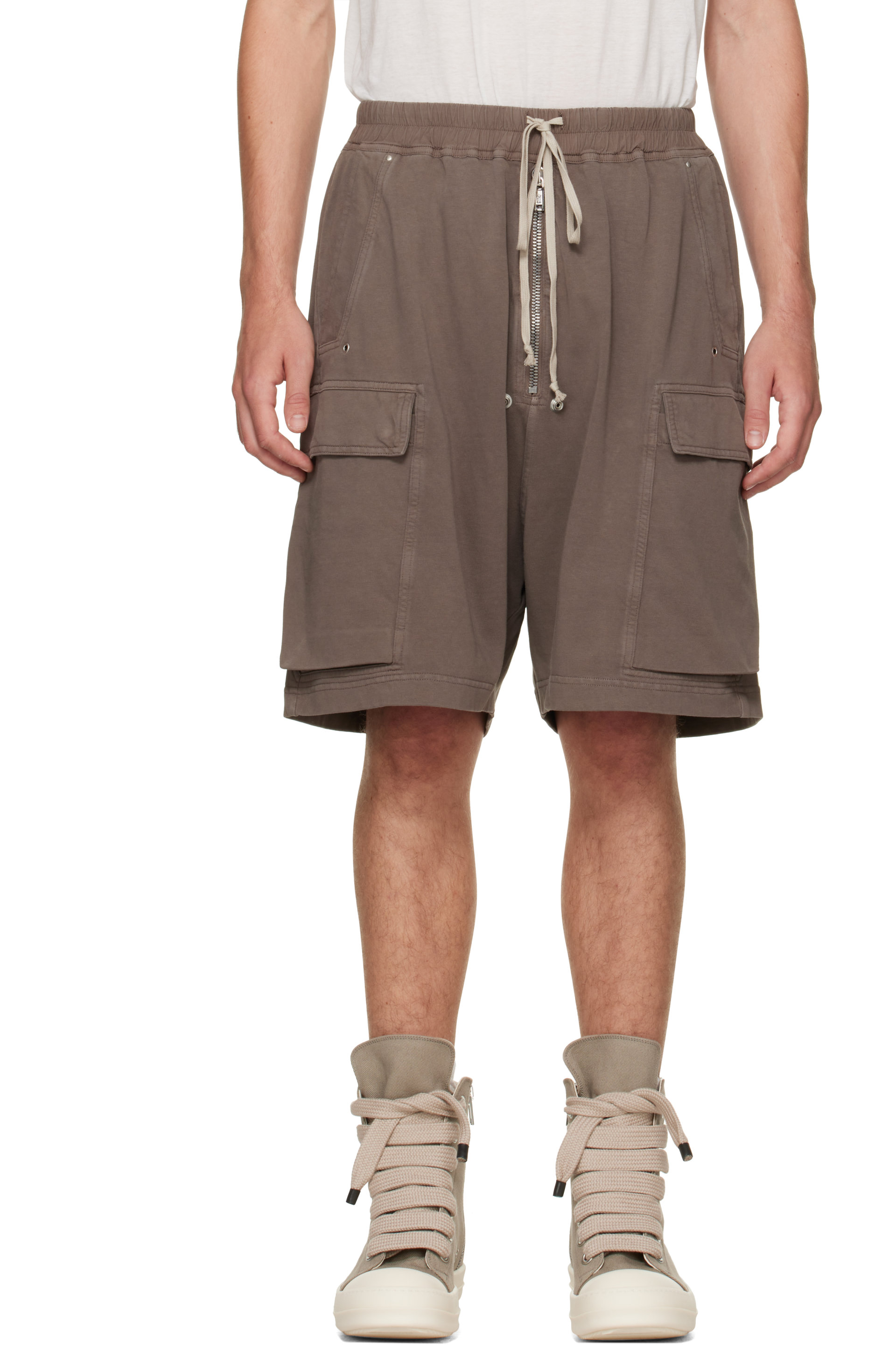 Rick Owens DRKSHDW - Taupe Tower Cargobela Shorts