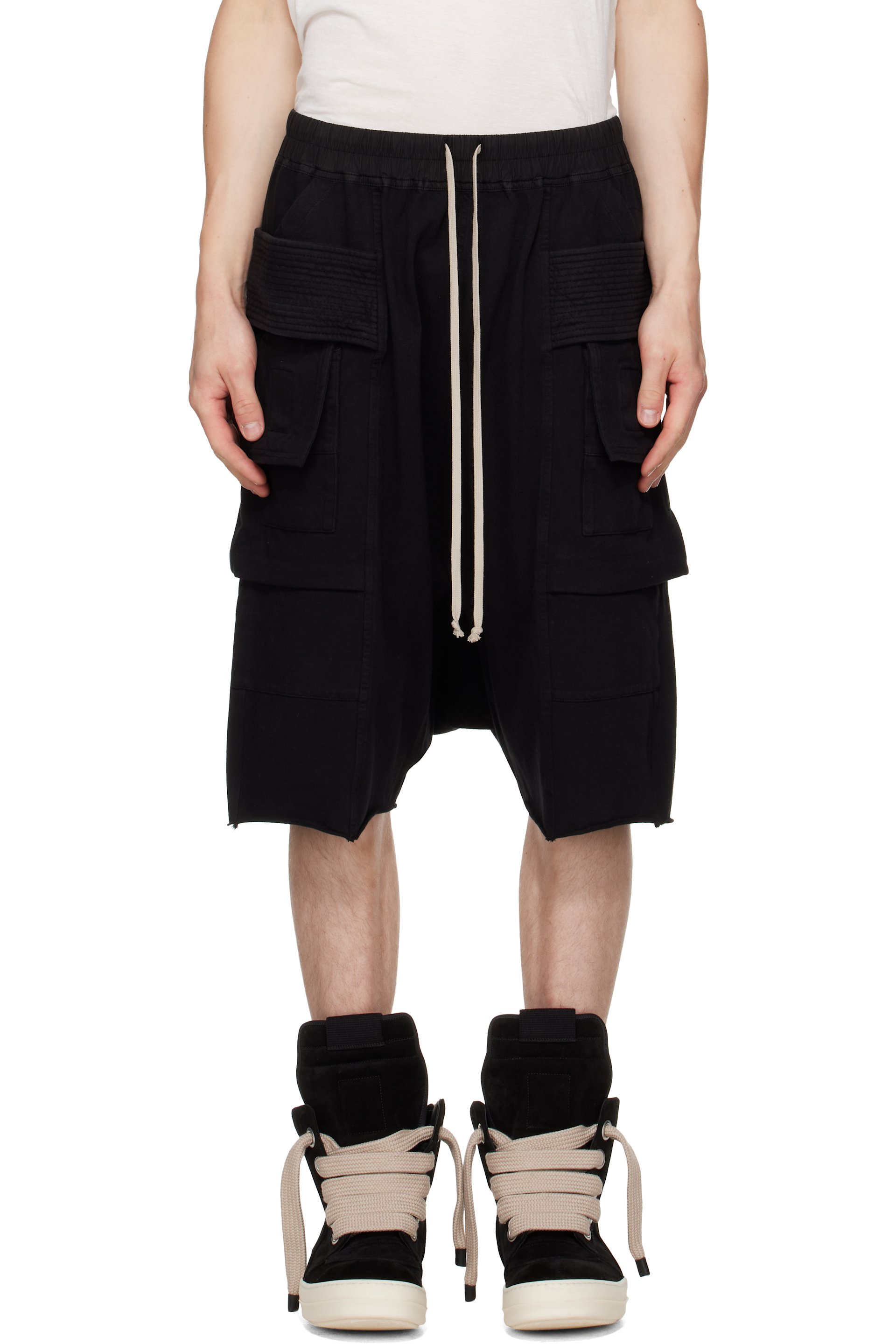 Rick Owens DRKSHDW - Black Tower Cargobela Shorts
