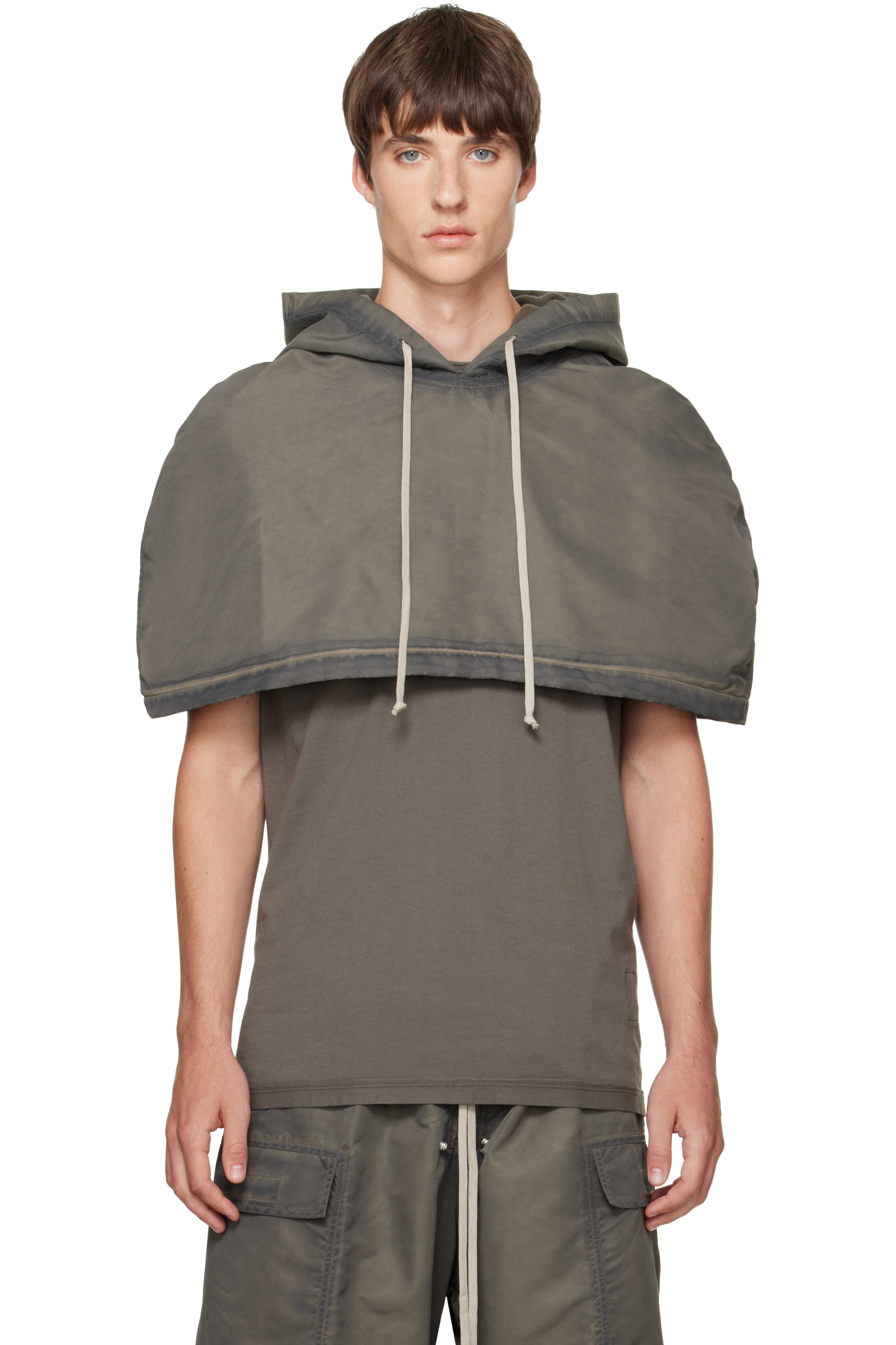 Rick Owens DRKSHDW - Gray Tower Hood Shrug