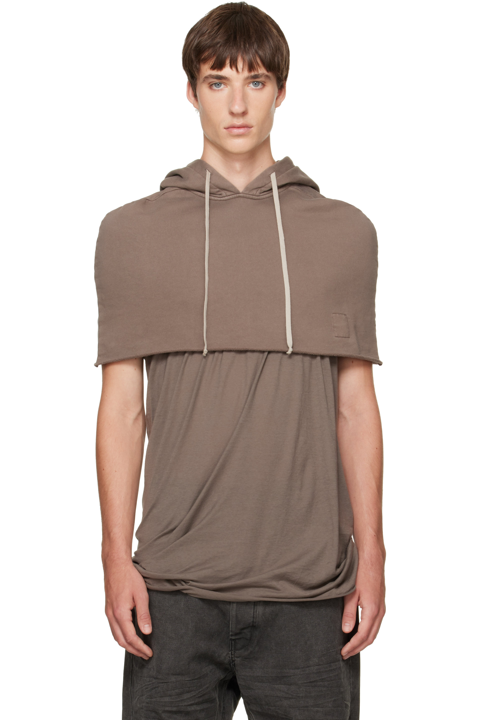 Rick Owens DRKSHDW - Taupe Tower Hood Shrug