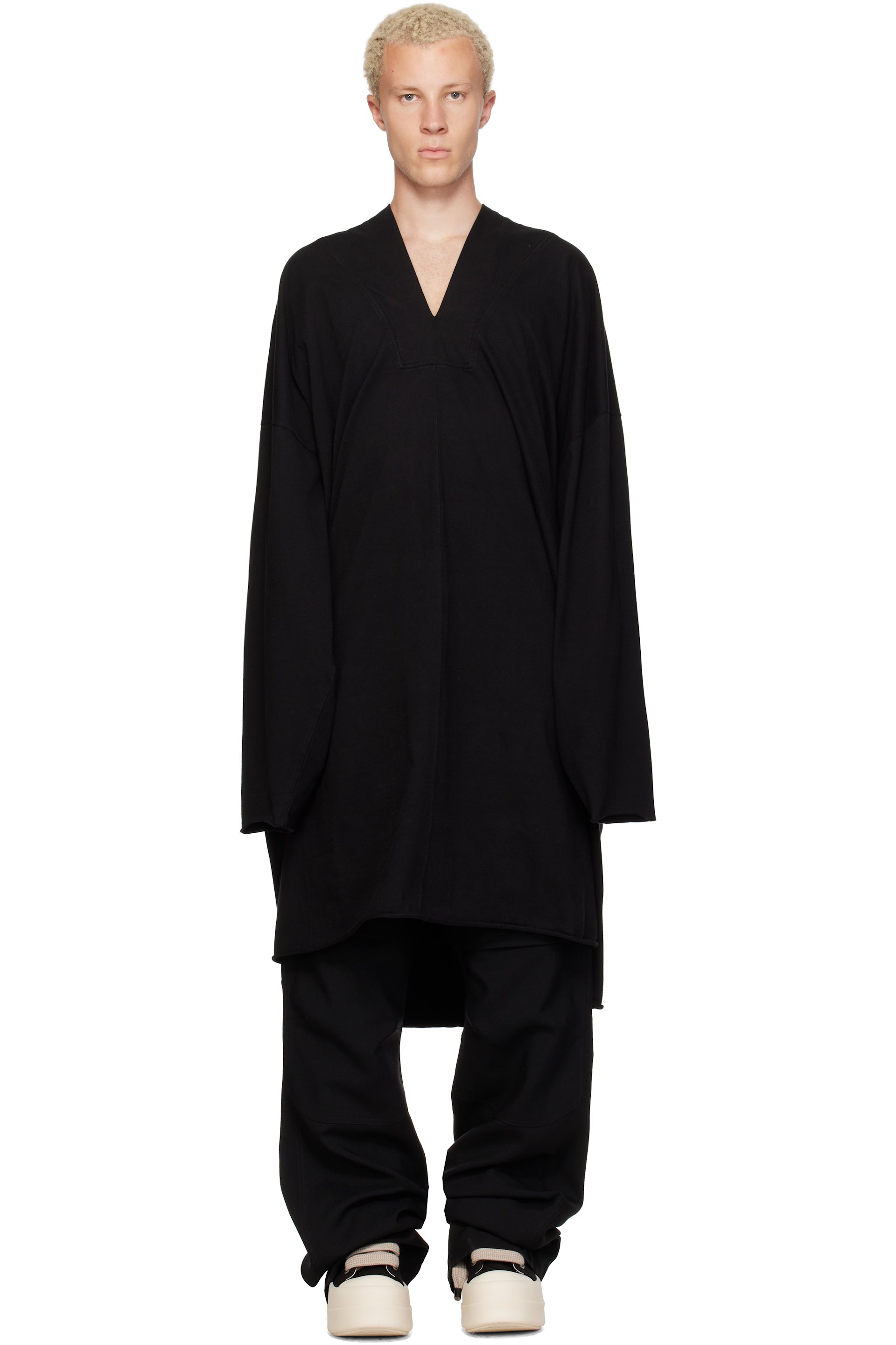 Rick Owens DRKSHDW - Black Tower LS Kaftan Hoodie