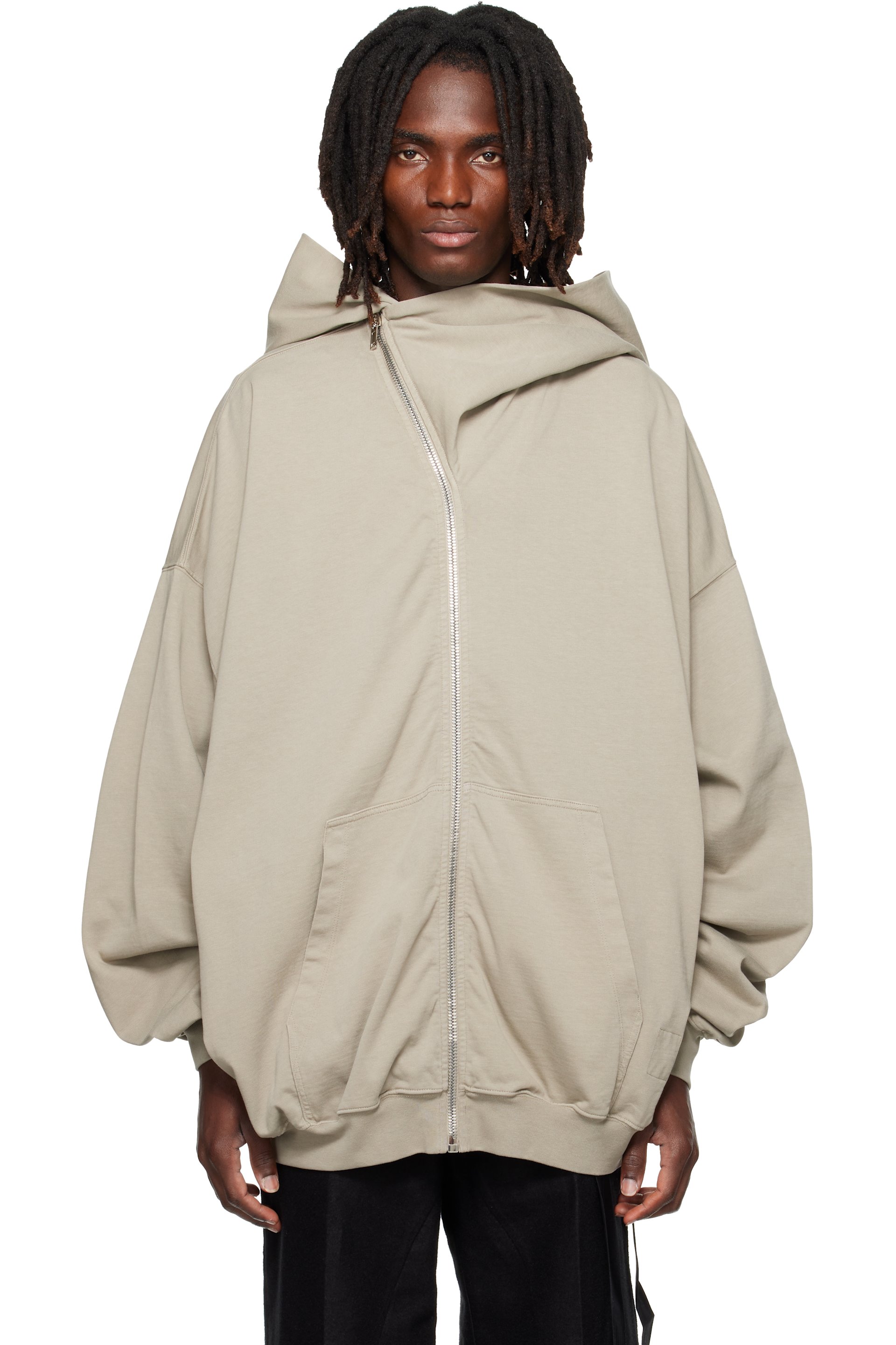Rick Owens DRKSHDW - Pull à capuche Mountain Hun gris - Tower