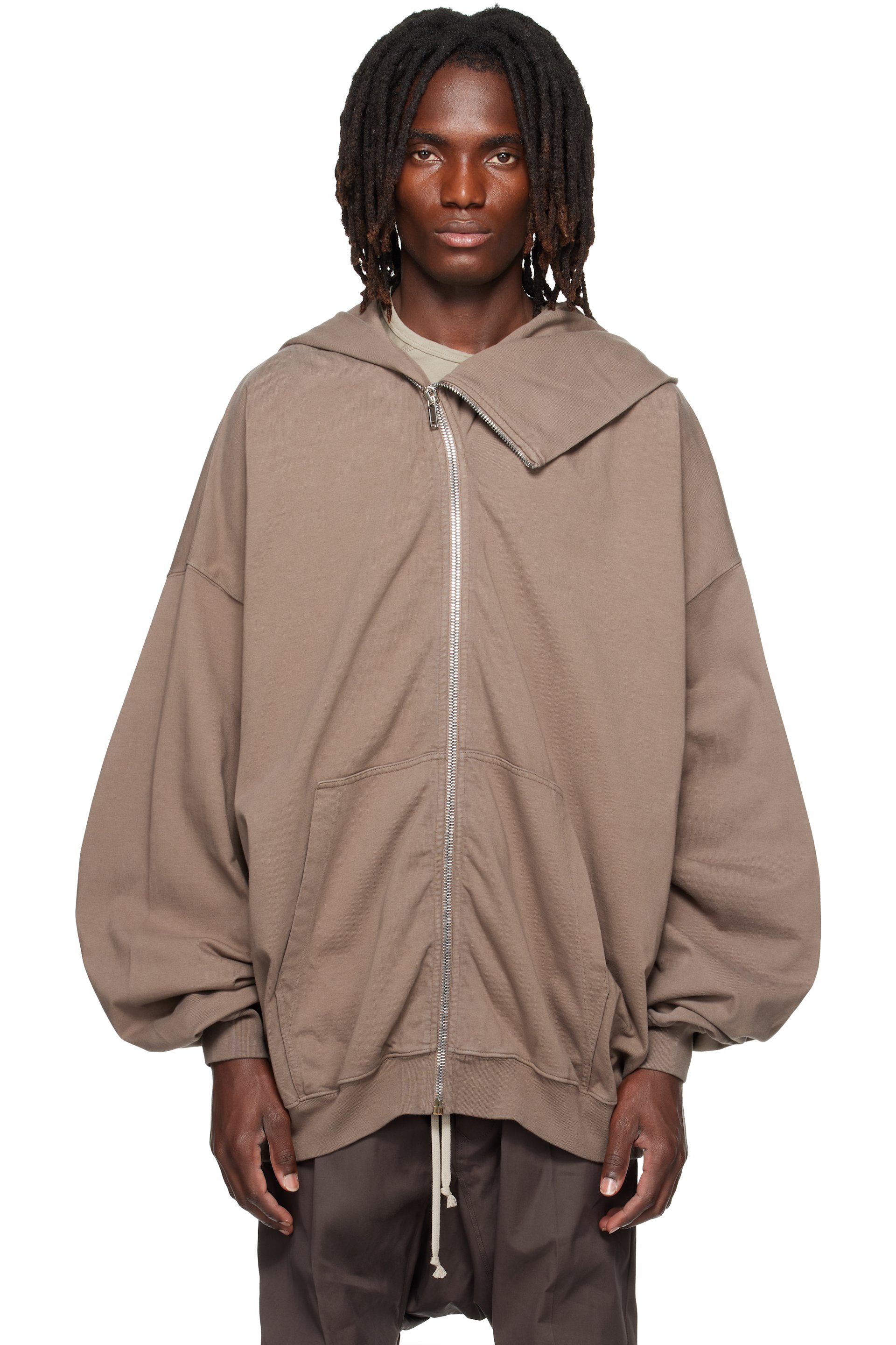 Rick Owens DRKSHDW - Pull à capuche Mountain Hun gris - Tower