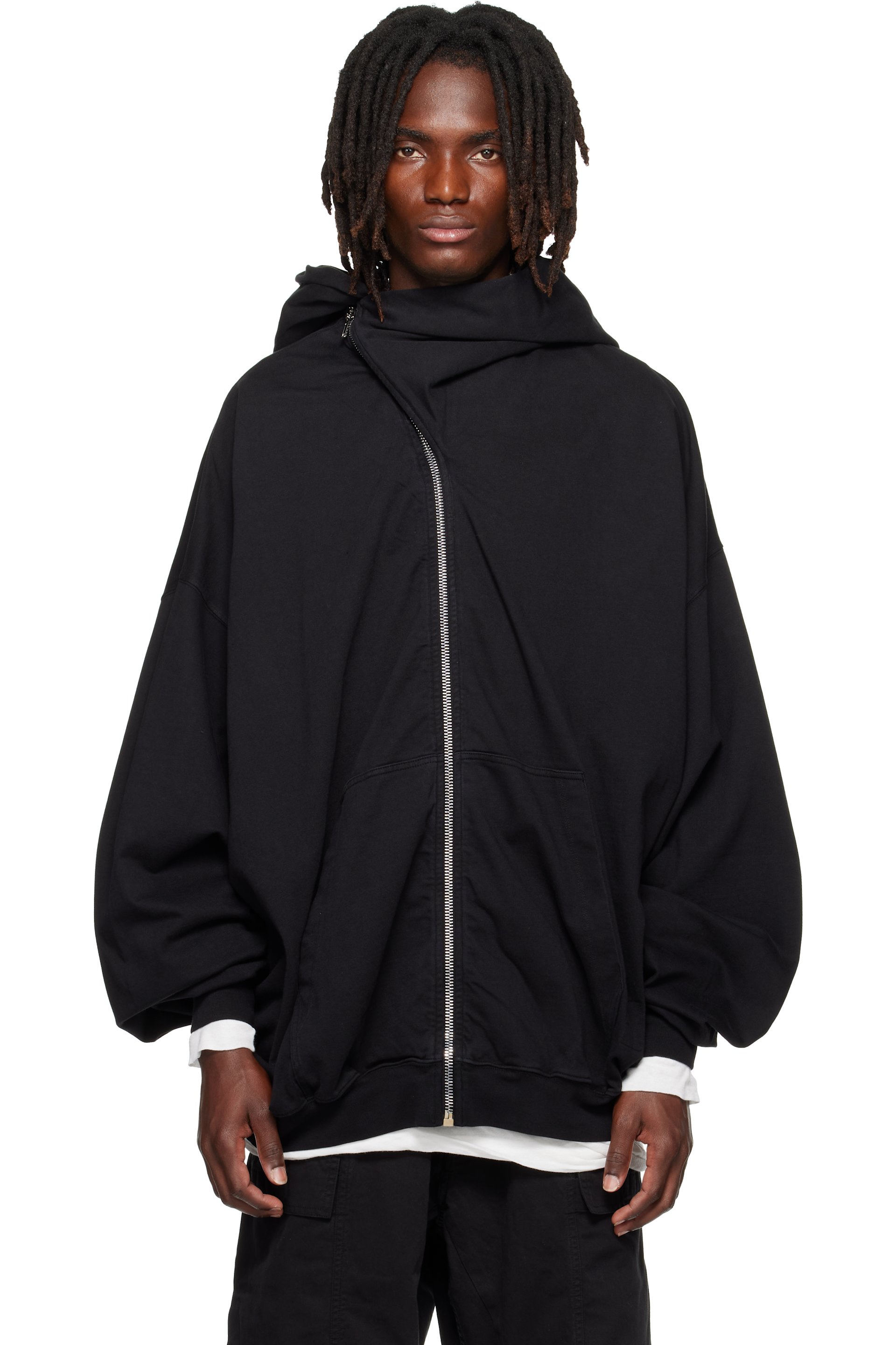 Rick Owens DRKSHDW - Pull à capuche Mountain Hun noir - Tower