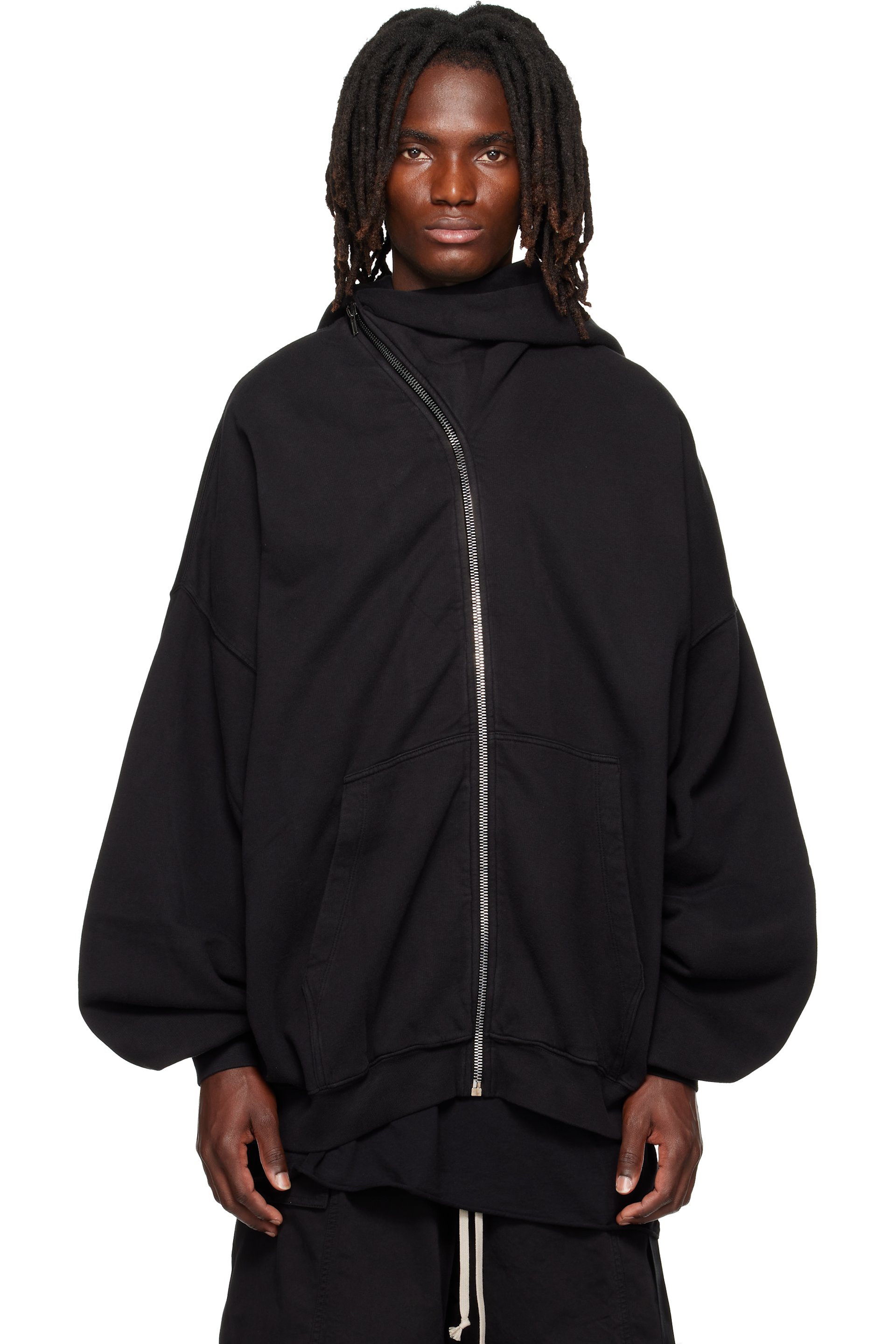 Rick Owens DRKSHDW - Pull à capuche Mountain Hun noir - Tower