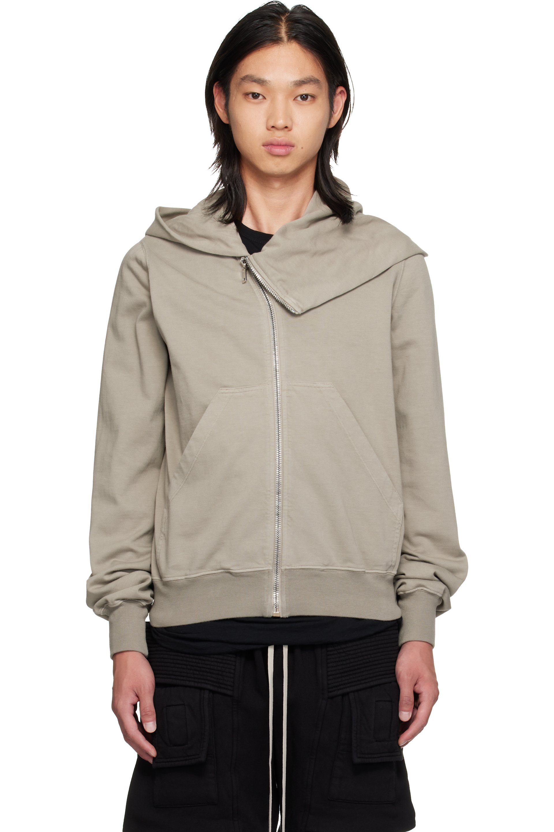 Rick Owens DRKSHDW - Pull à capuche Mountain gris - Tower