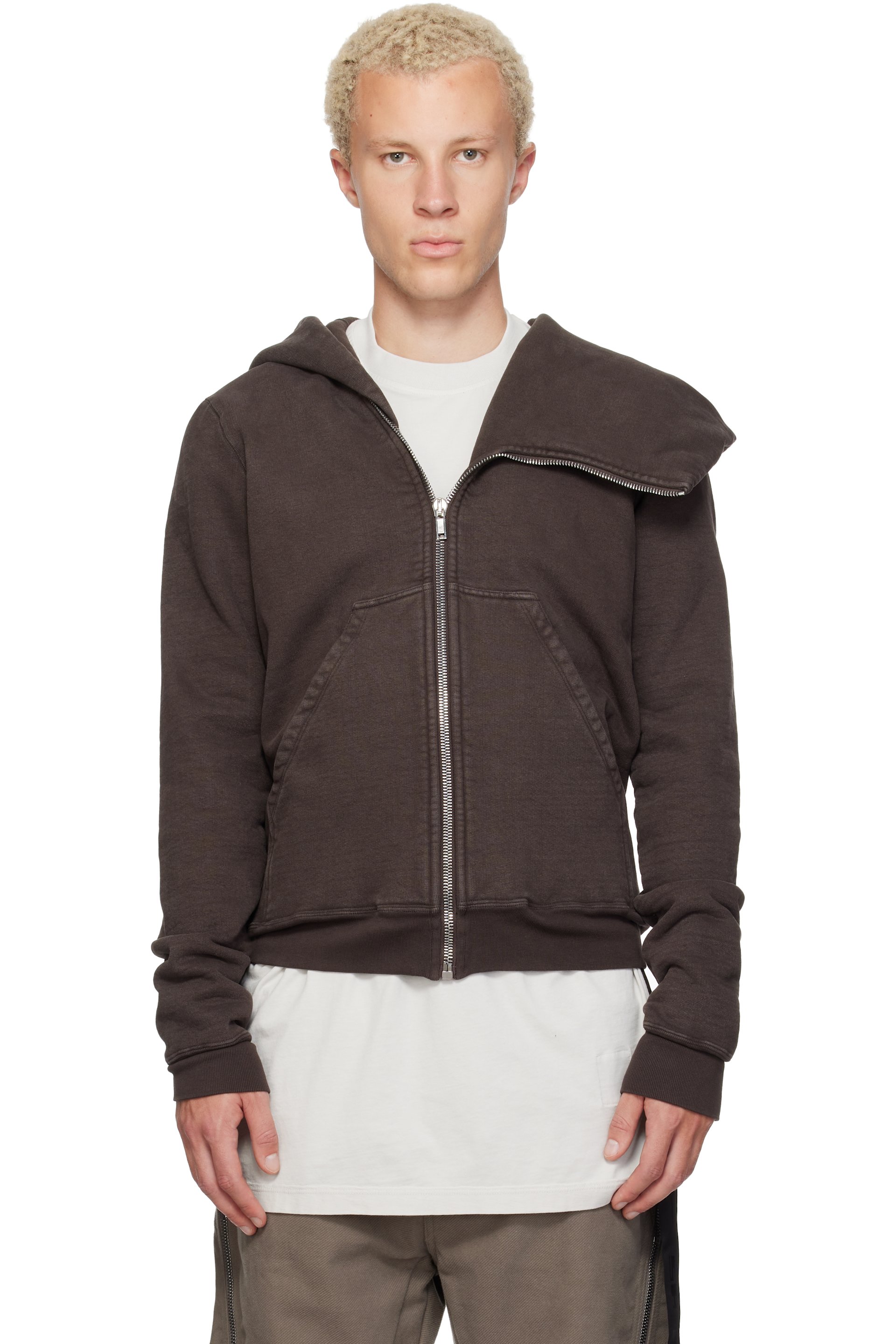 Rick Owens DRKSHDW - Brown Tower Mountain Hoodie