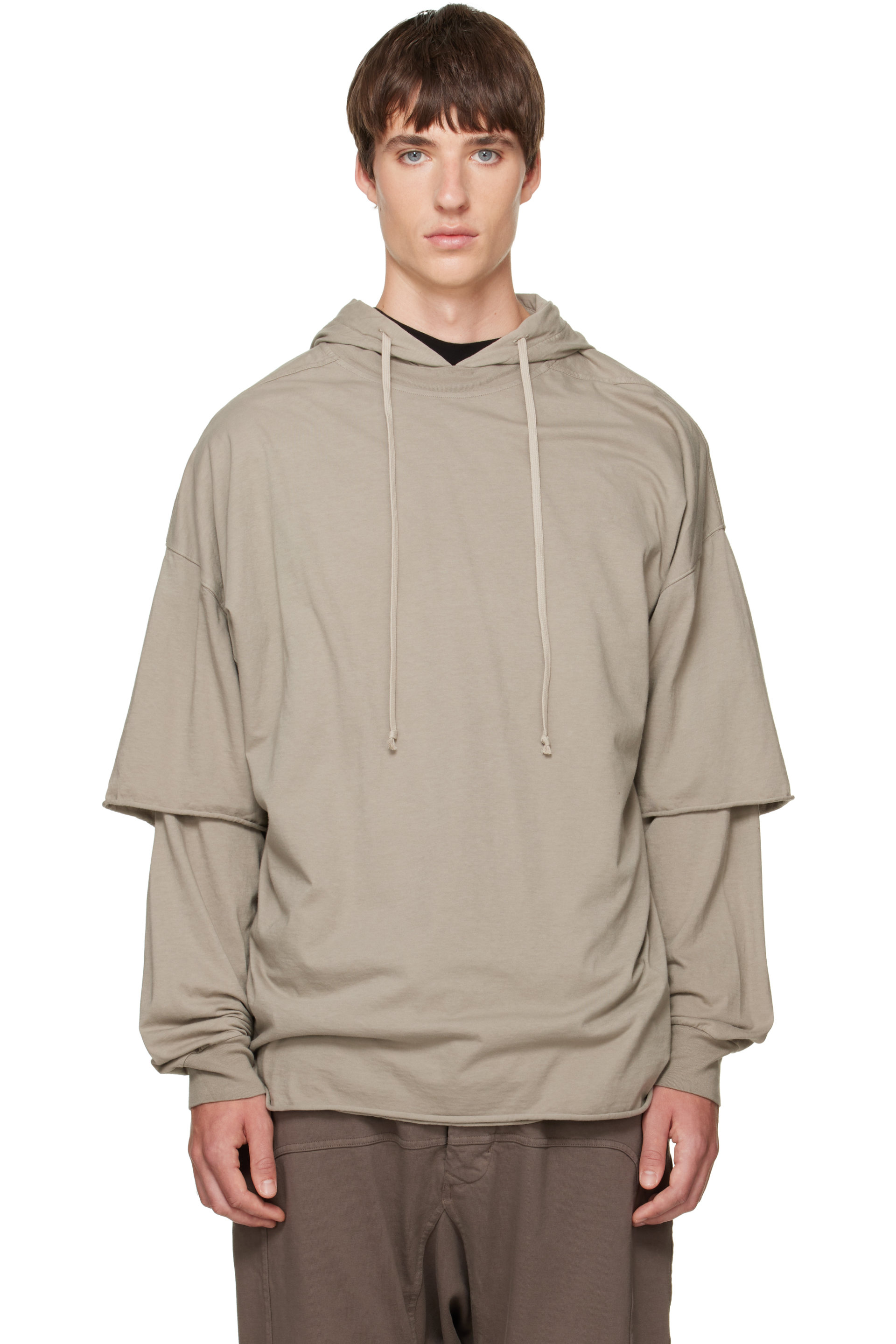 Rick Owens DRKSHDW - Gray Tower Tommy Hustler Hoodie