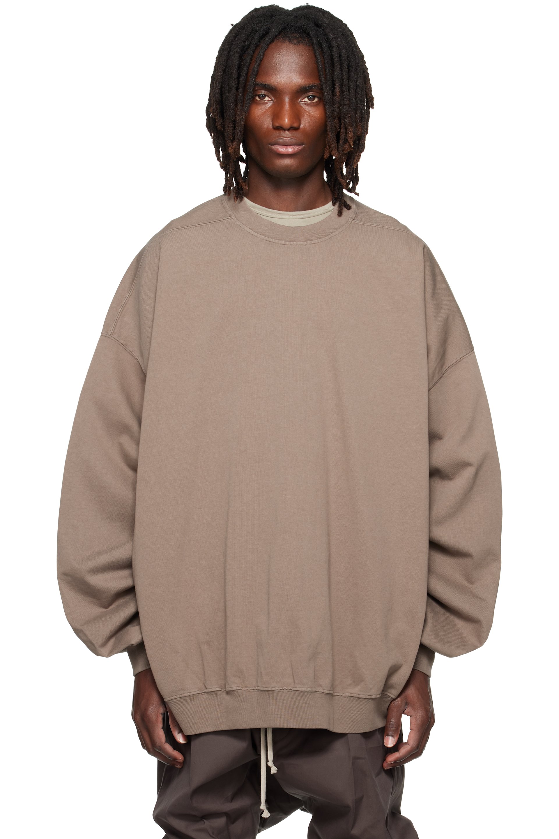 Rick Owens DRKSHDW - Gray Tower Hun Crewneck Sweatshirt