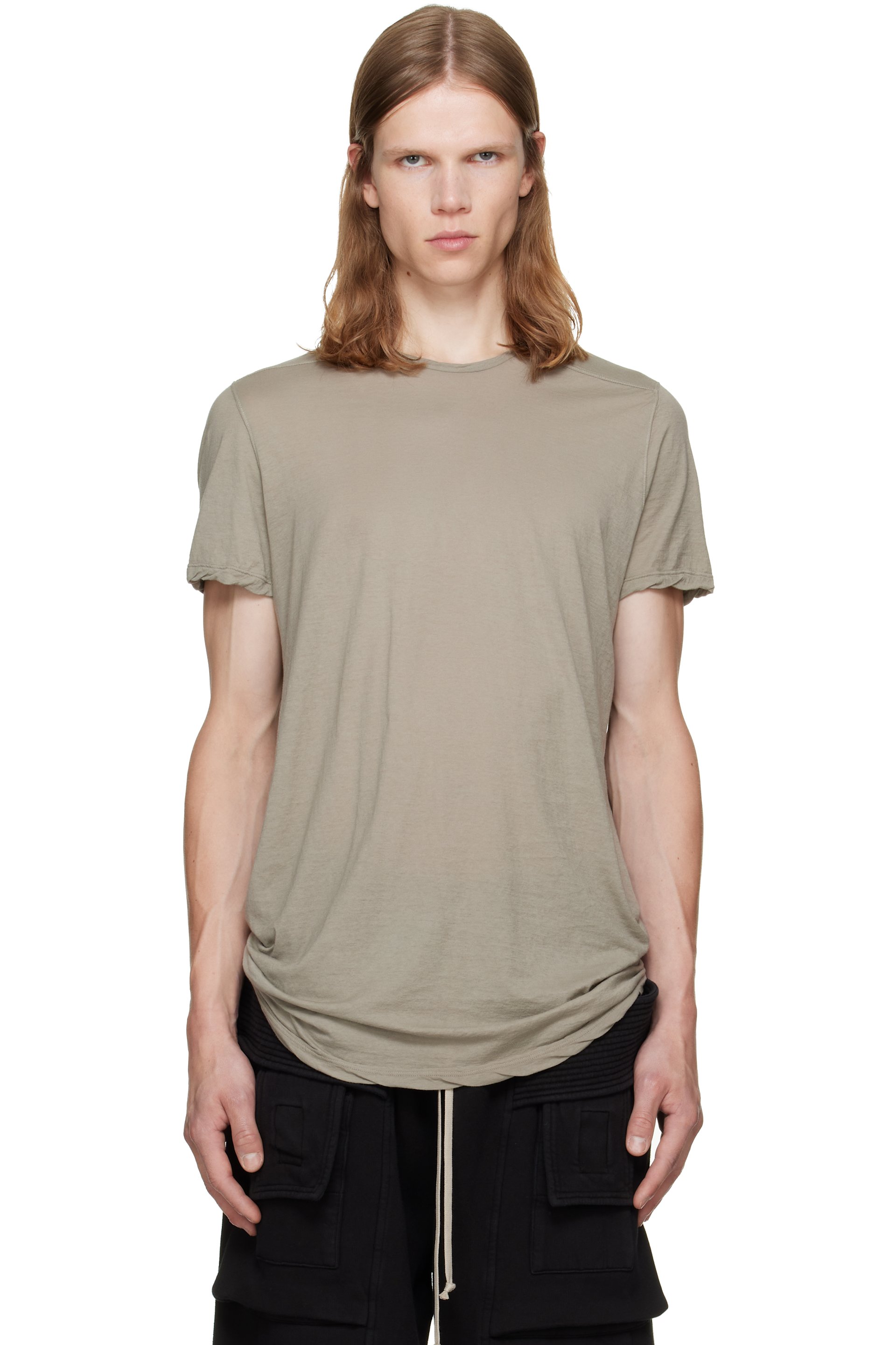 Rick Owens DRKSHDW - 卡其色 Tower Level T 恤