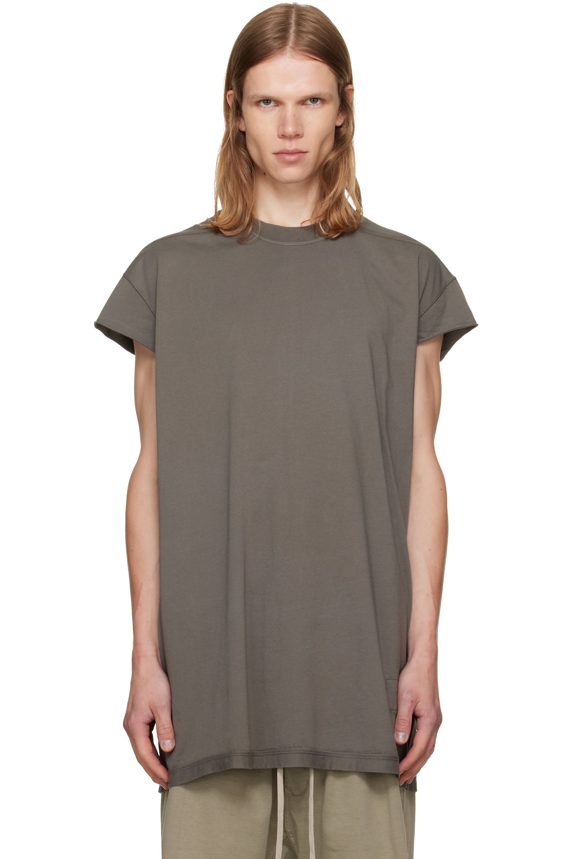 Rick Owens DRKSHDW - Taupe Tower Rick S Jumbo SL T-shirt