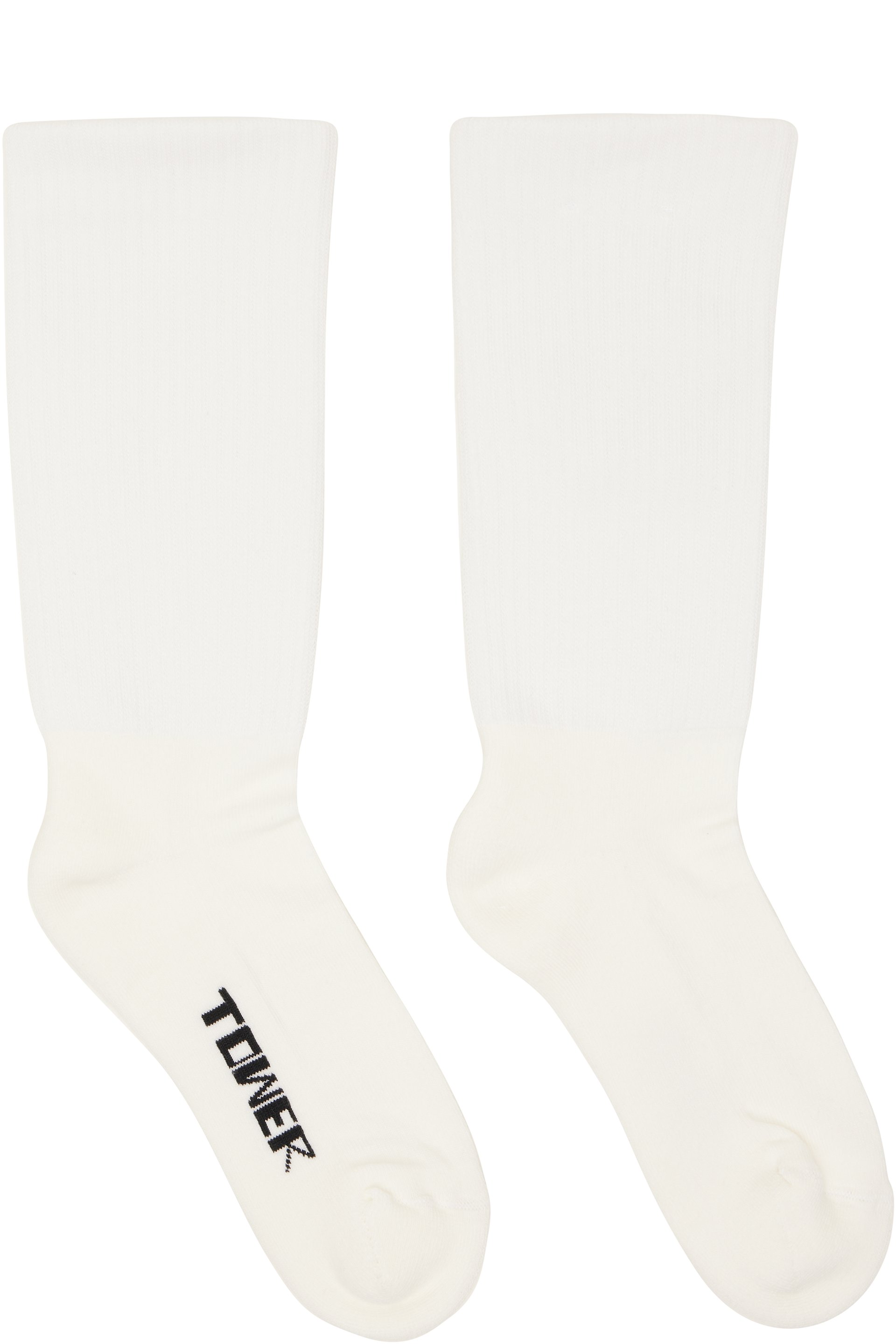 Rick Owens DRKSHDW - 白色 Tower 中筒袜
