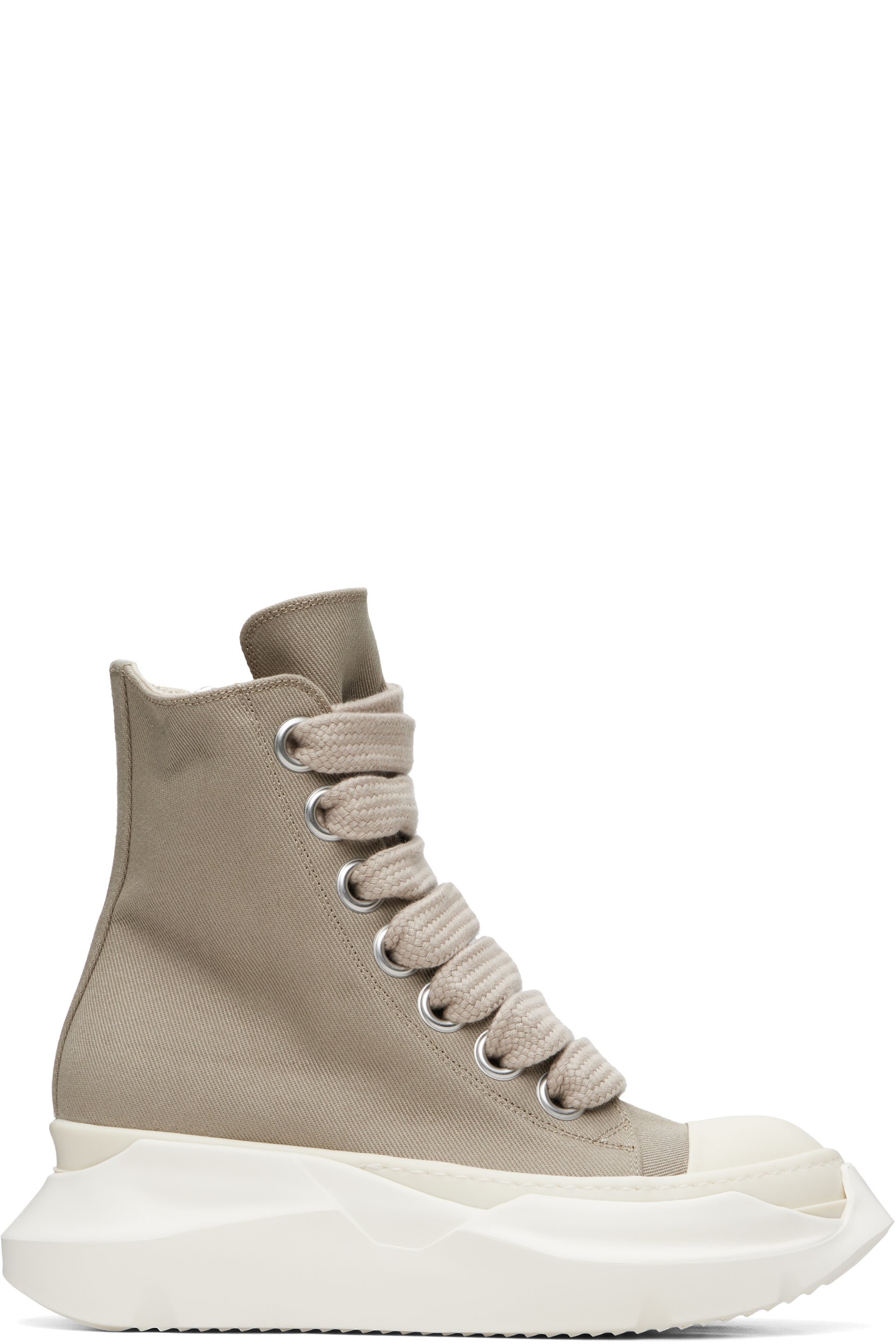 Rick Owens DRKSHDW - Taupe Tower Jumbolace Abstract Sneakers