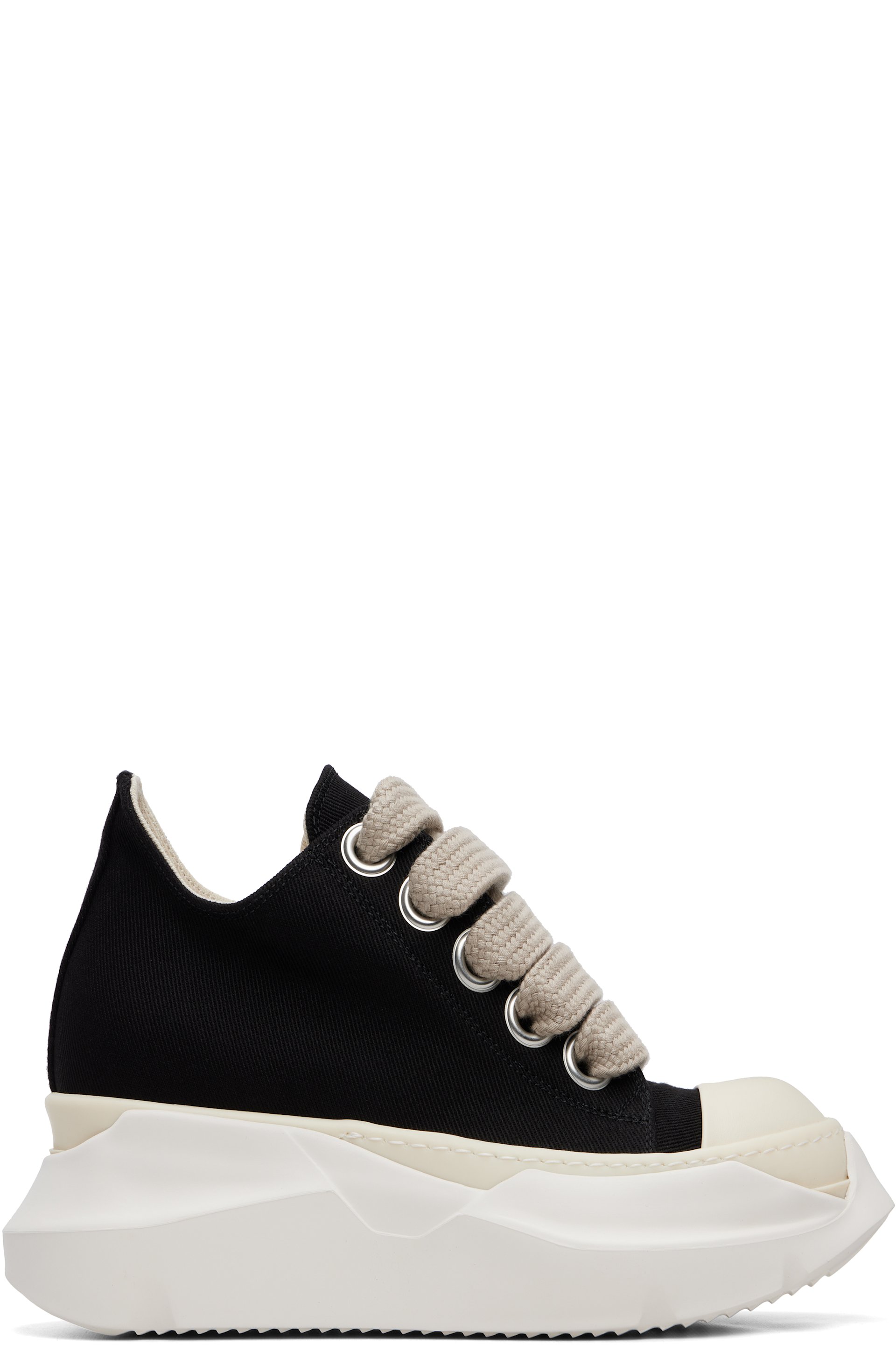 Rick Owens DRKSHDW - Black Tower Jumbolace Abstract Low Sneaks Sneakers