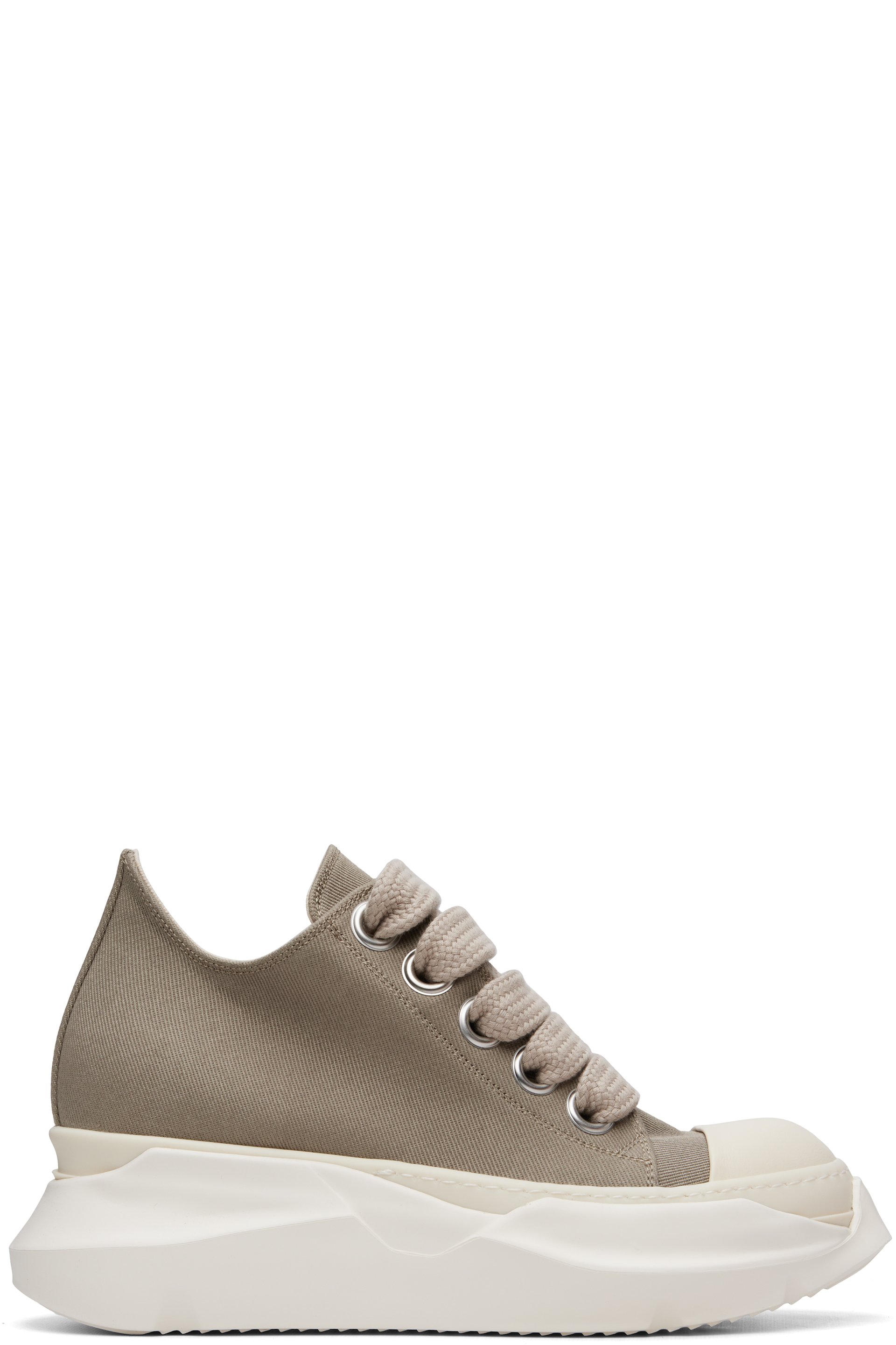 Rick Owens DRKSHDW - Taupe Tower Jumbolace Abstract Low Sneaks Sneakers