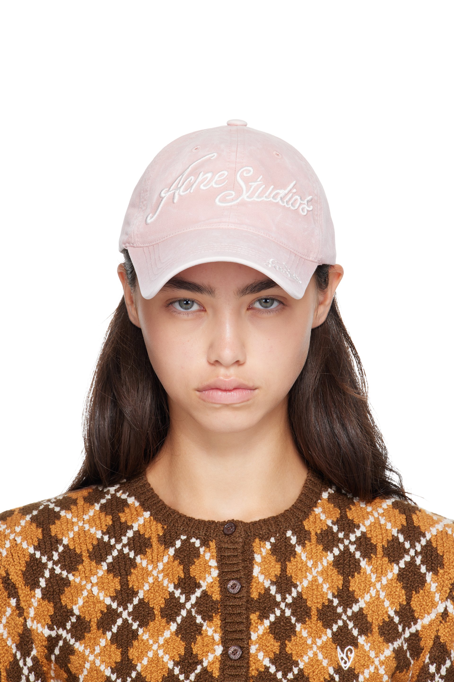Acne Studios - Pink Embroidered Logo Cap