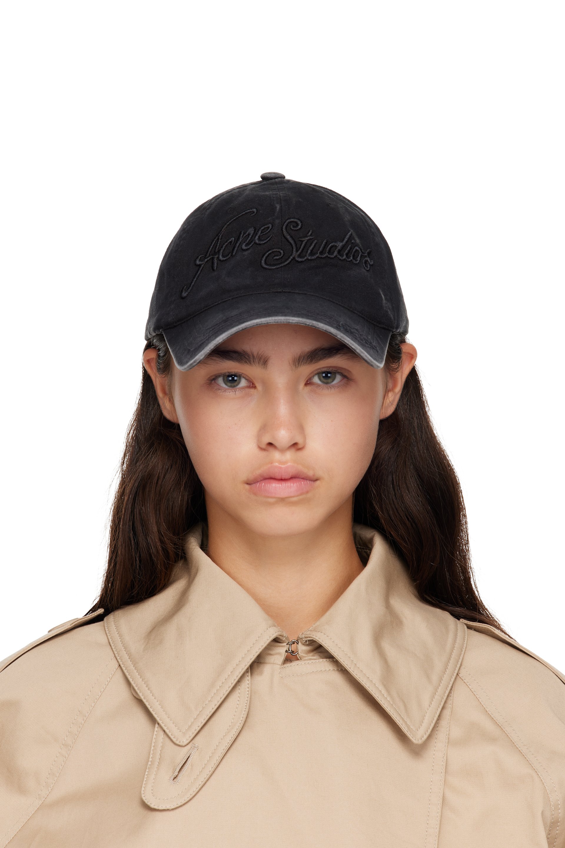 Acne Studios - Black Embroidered-Logo Cap