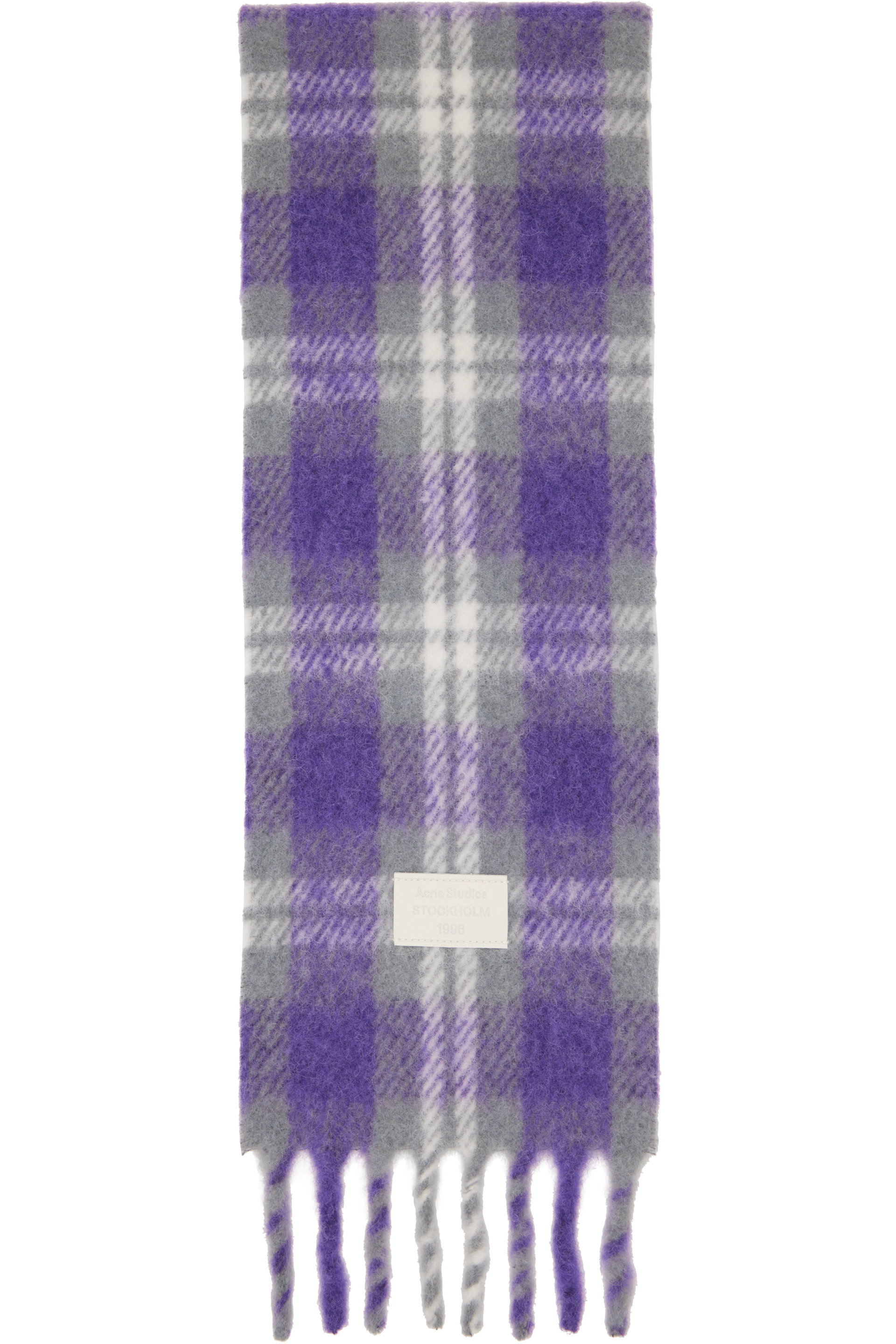 Acne Studios - Purple Fringed Alpaca-Wool Scarf
