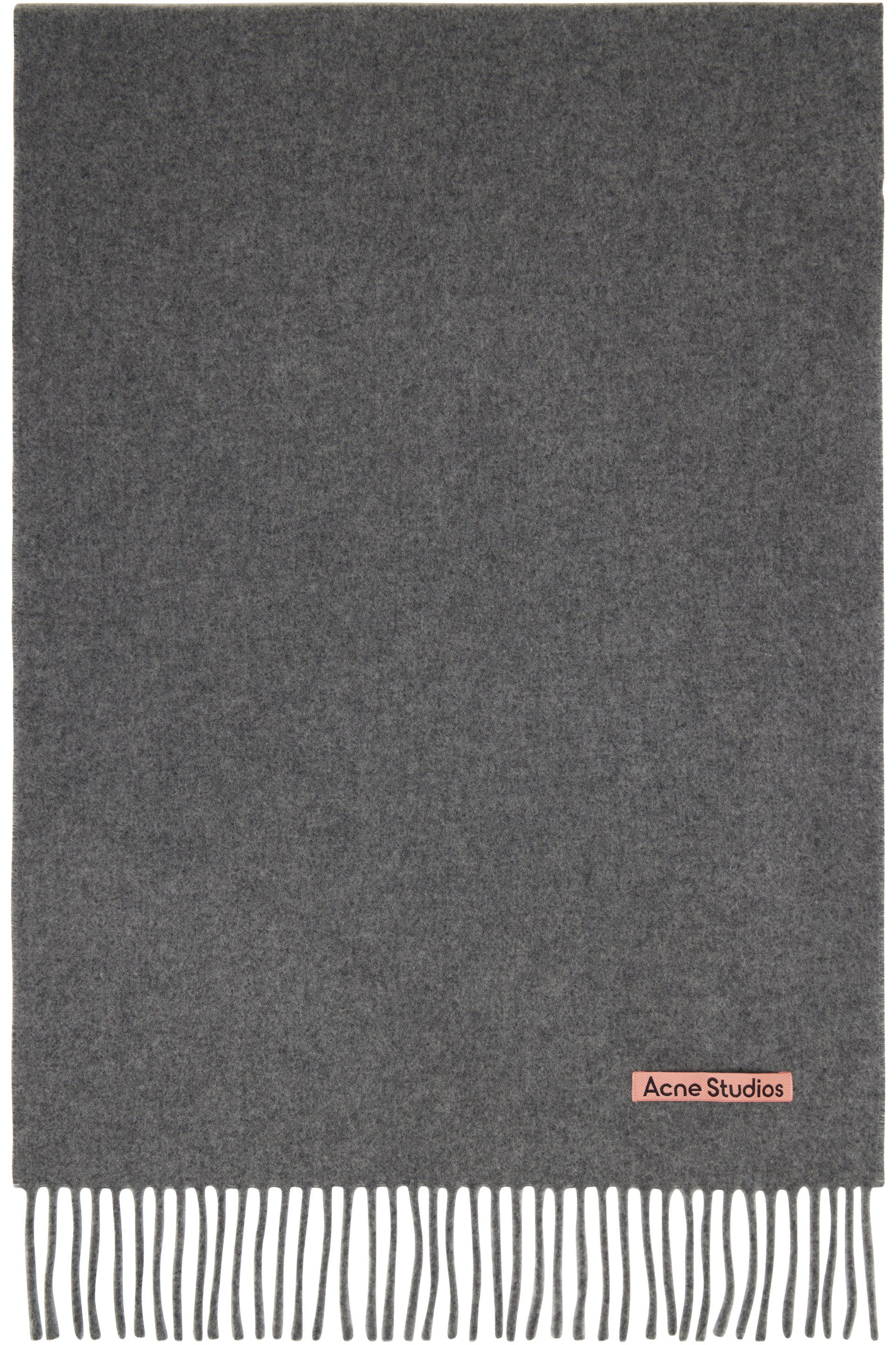 Acne Studios - Gray Fringed Wool Scarf