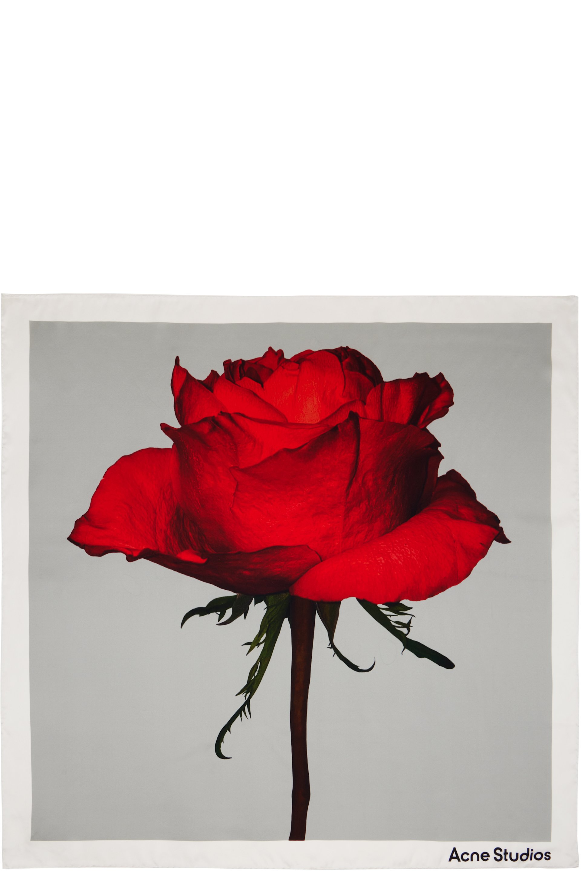 Acne Studios - Foulard carré blanc en soie