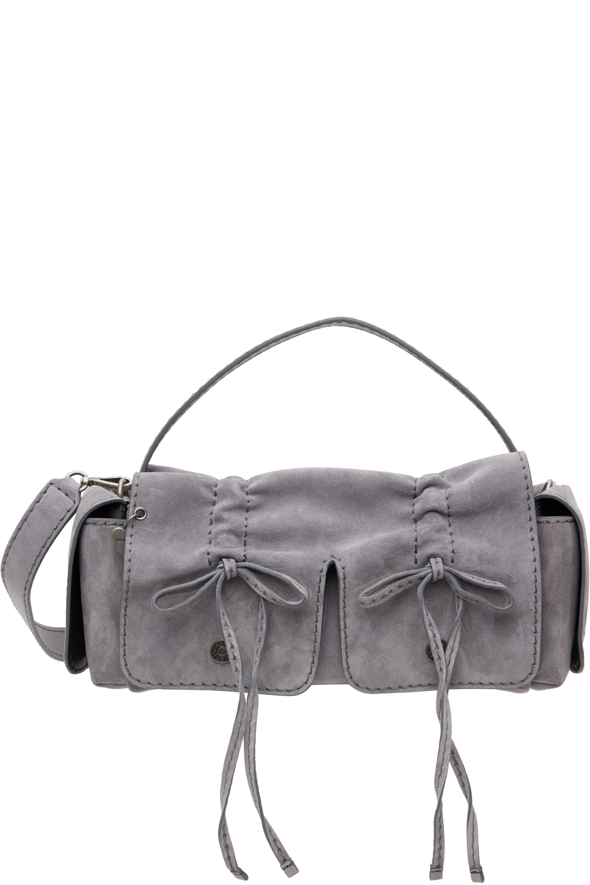 Acne Studios - Gray Multipocket Suede Shoulder Bag