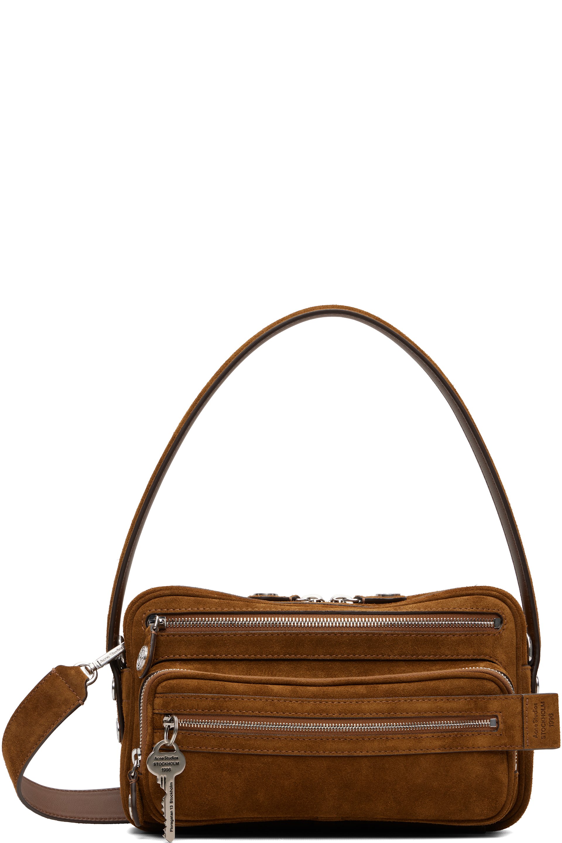 Acne Studios - 棕色 Camero Party Suede 单肩包