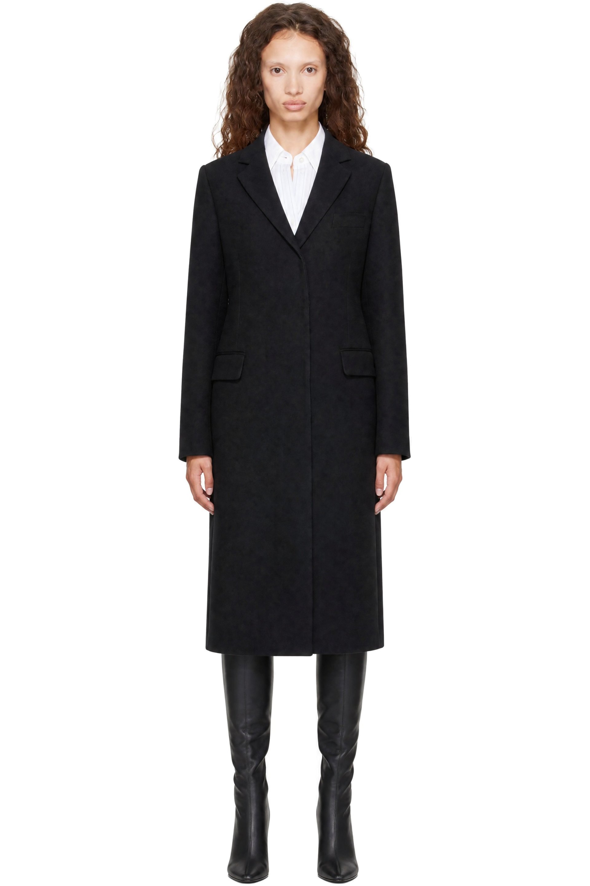 Acne Studios - Black Double-Breasted Wool Coat