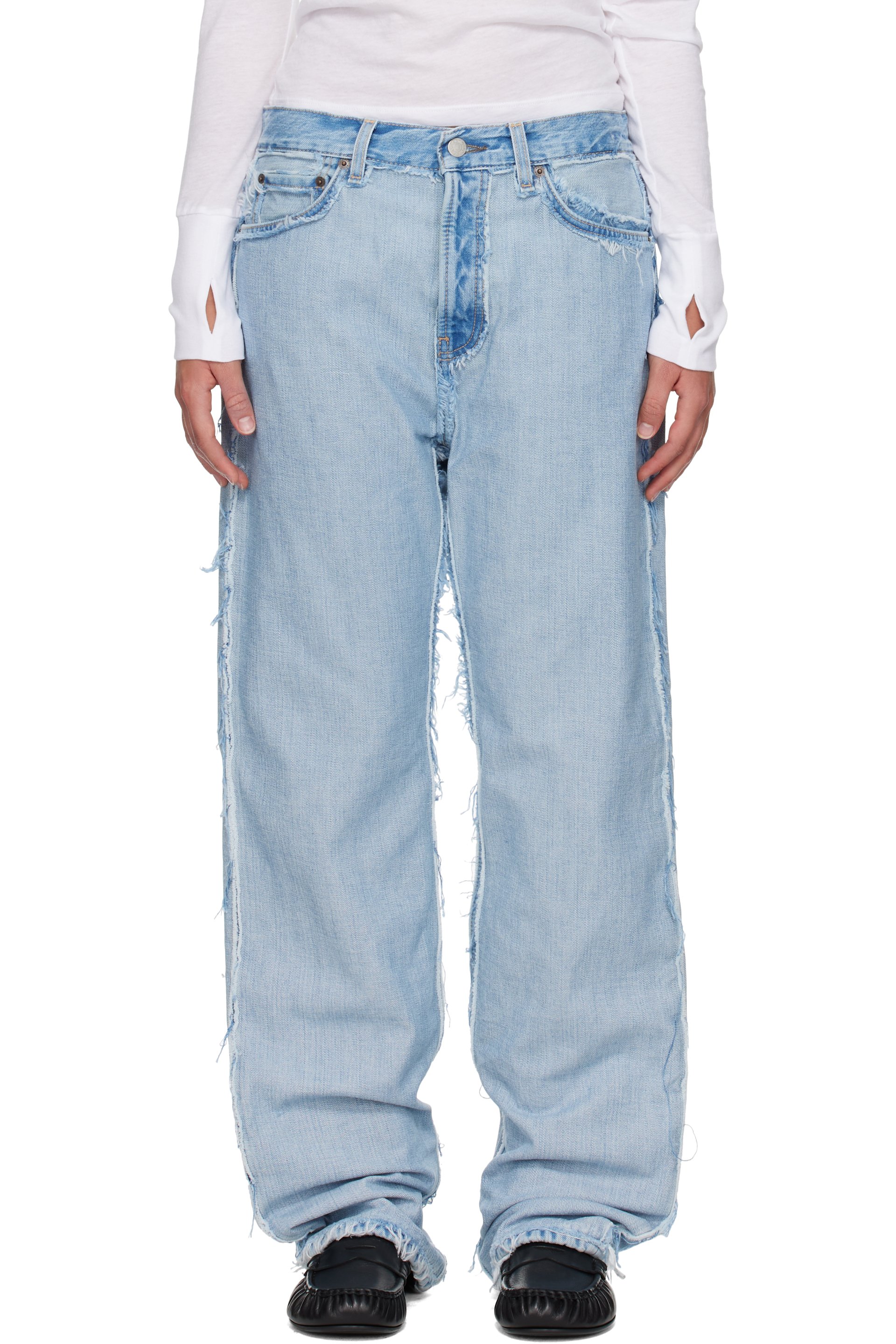 Acne Studios - Blue Frayed Jeans