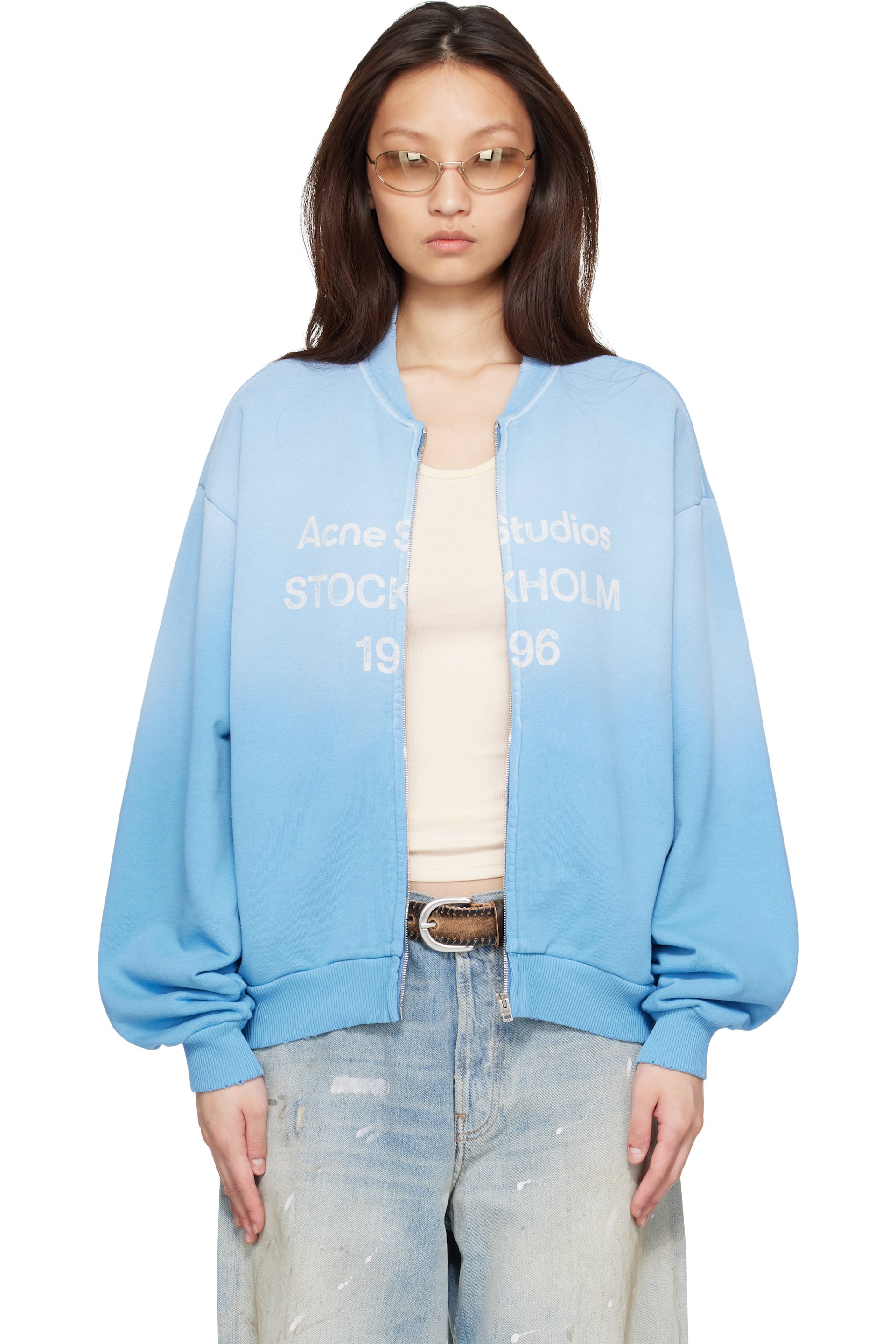 Acne Studios デニムタンクトップ Acne Studios - Layered logo tank top - Pumpkin orange