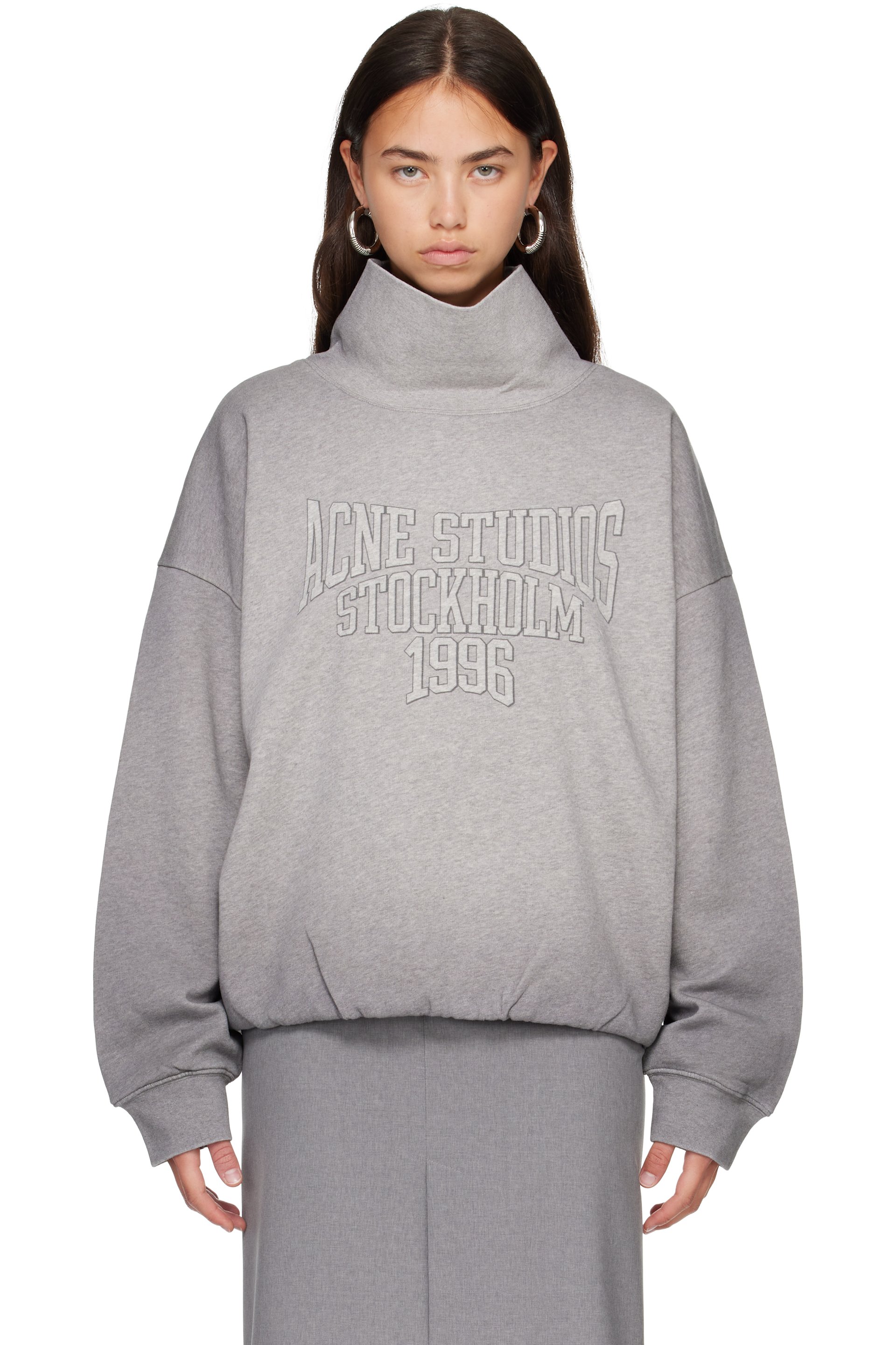 Acne Studios - Gray Fleece Logo Sweatshirt