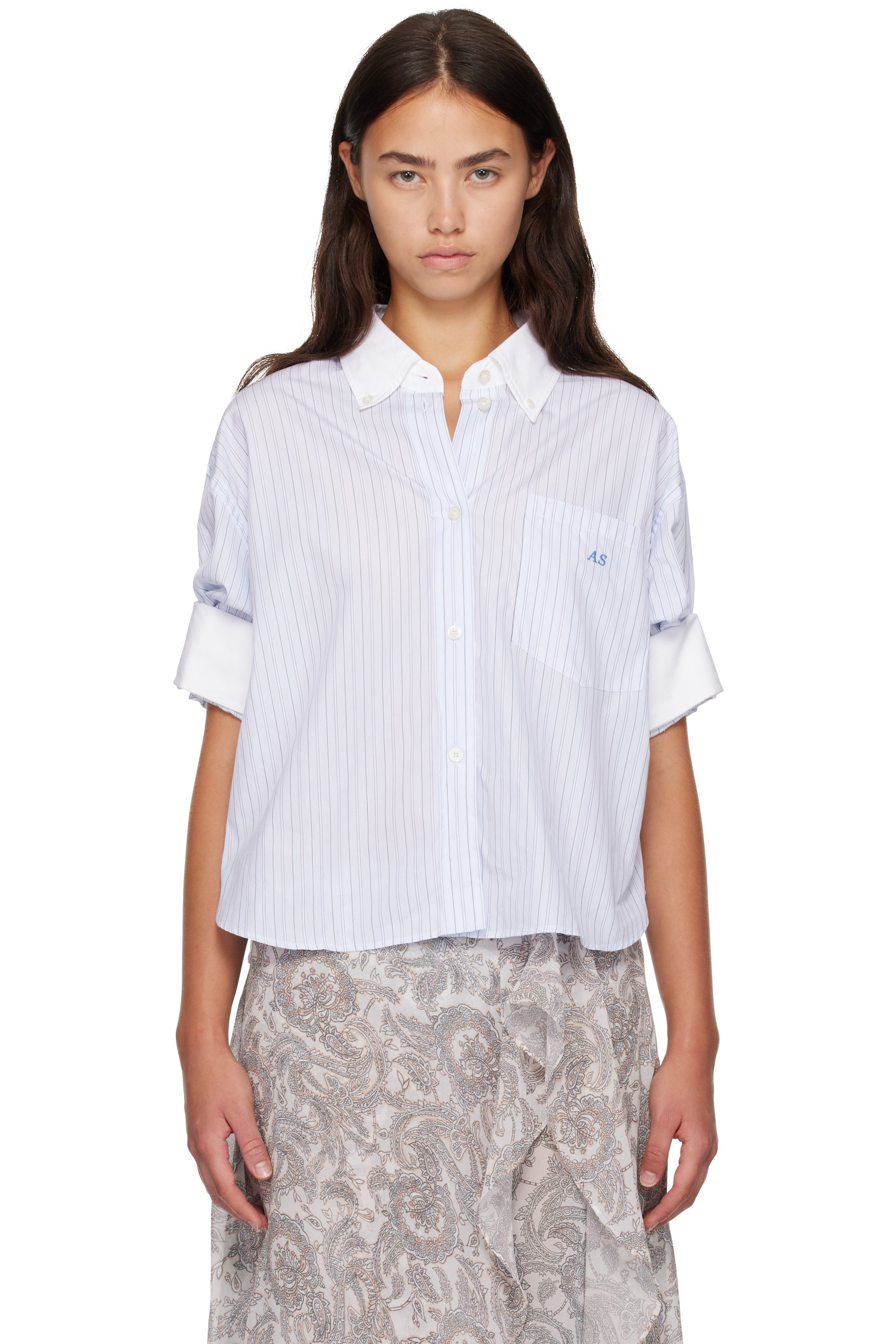 Acne Studios - Blue Pinstripe Button-Up Shirt