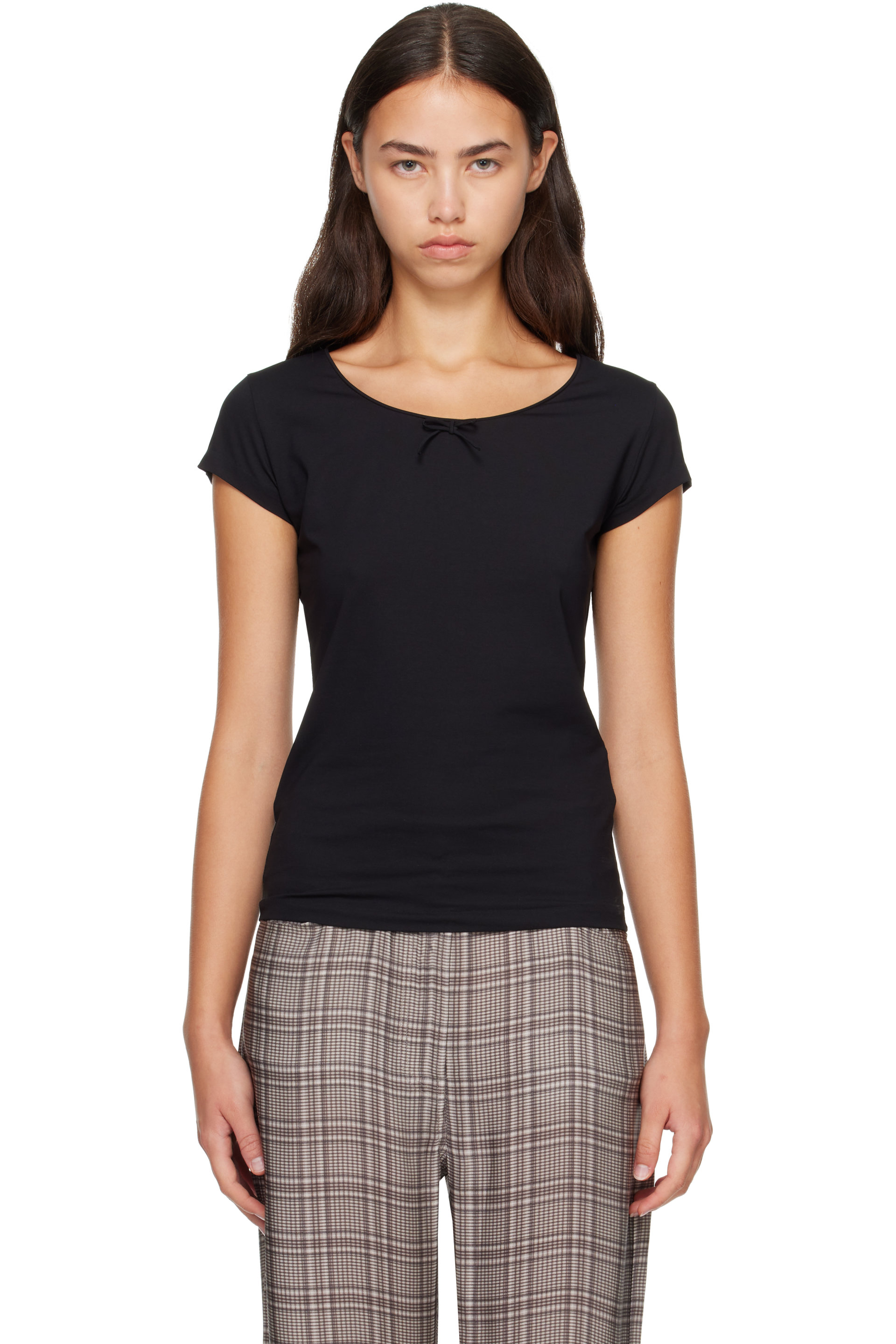 Acne Studios - T-shirt noir en jersey à boucle