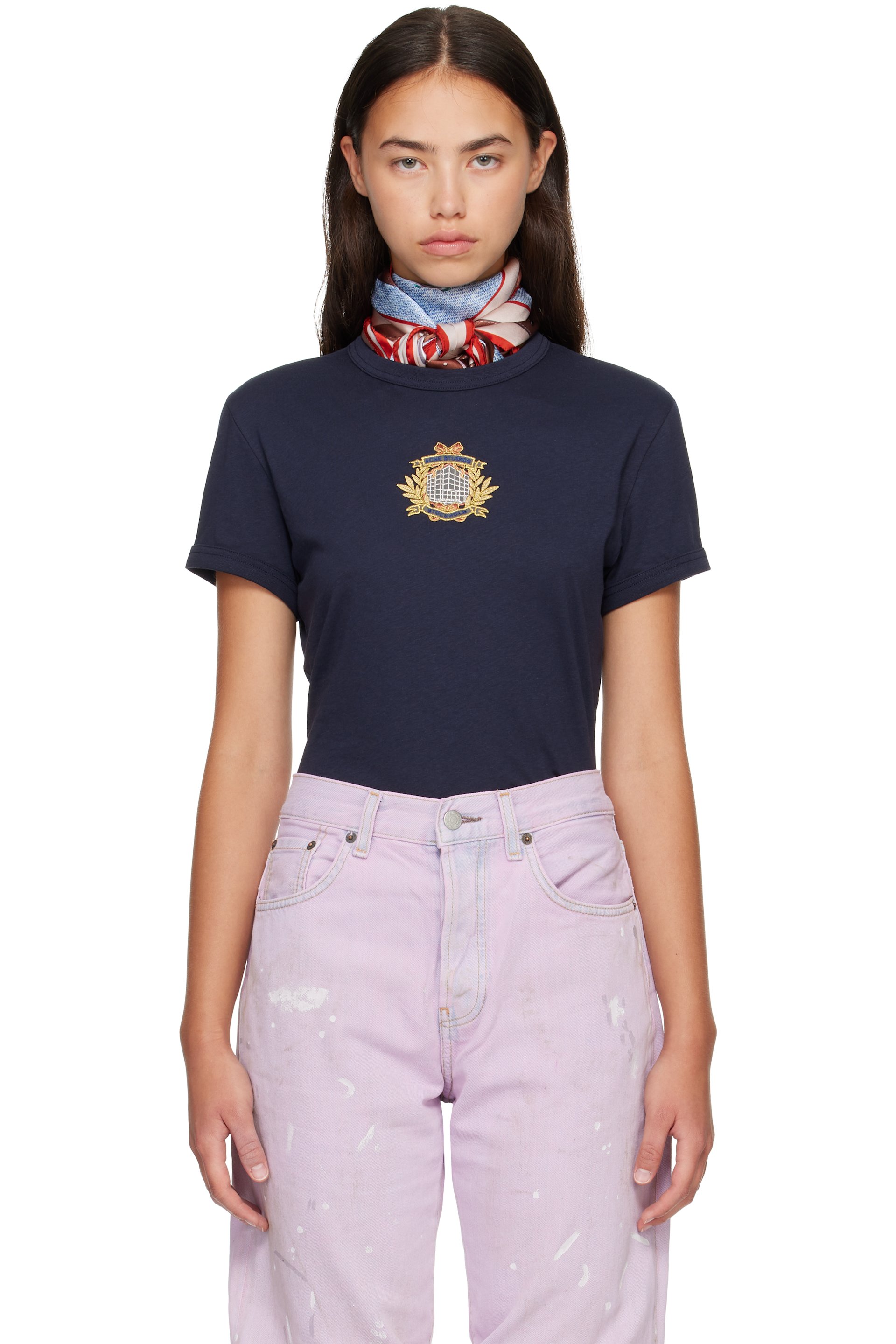 Acne Studios - Navy Crest Logo T-shirt