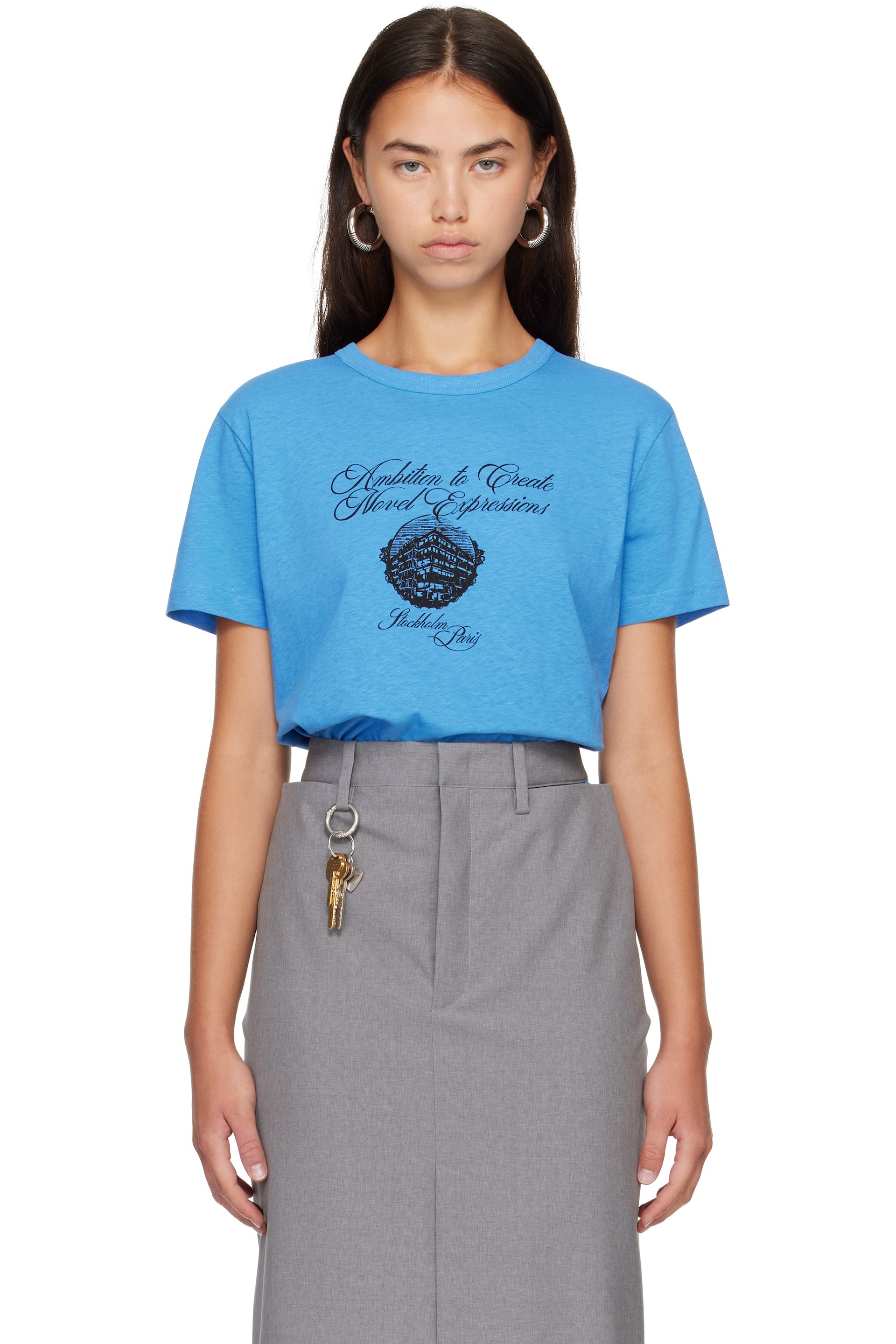 Acne Studios - Blue Graphic Jersey T-shirt