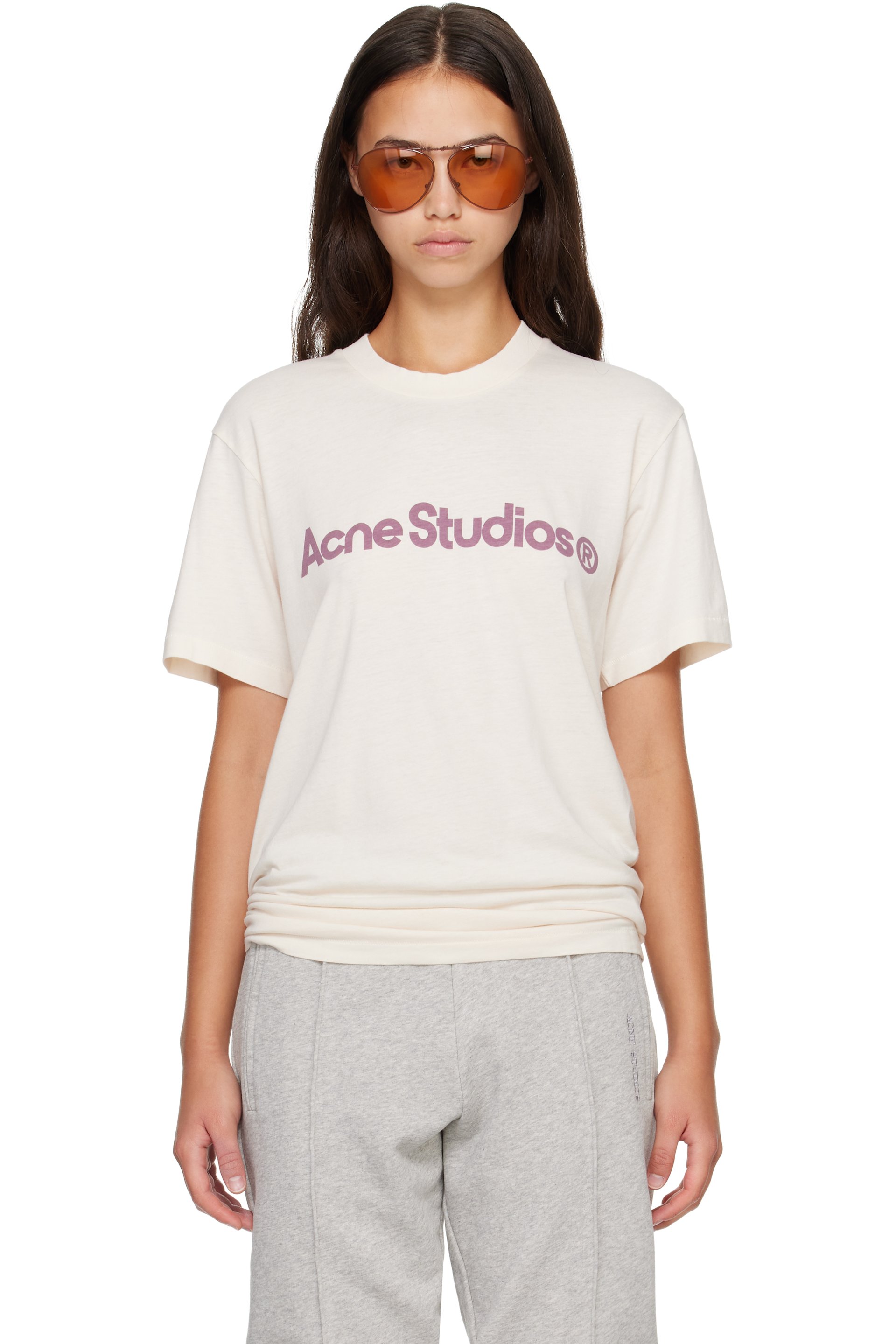 Acne Studios - Beige Graphic T-shirt