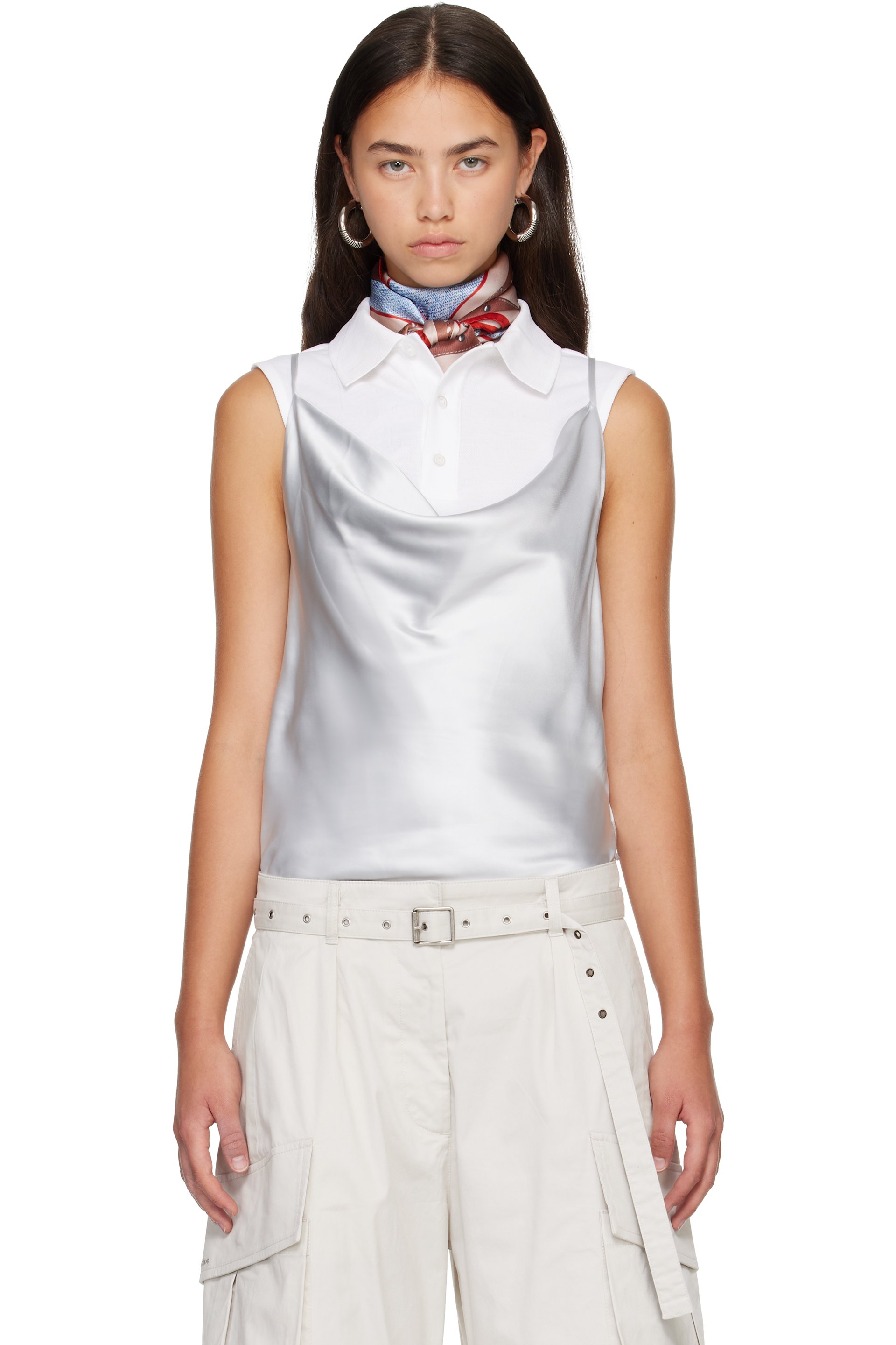 Acne Studios - Silver Shiny Satin Top