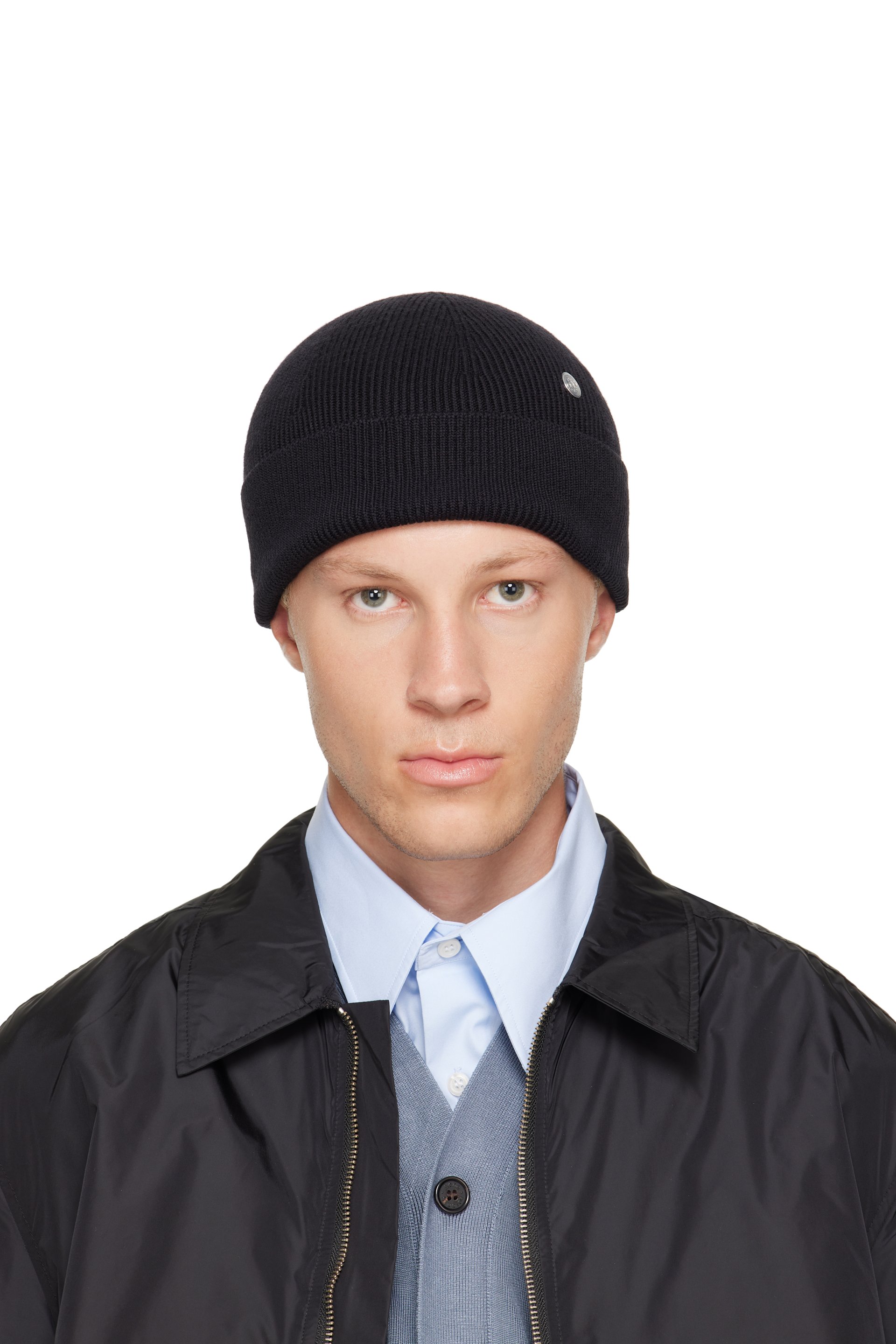 Acne Studios - Black Wool Rivet Beanie