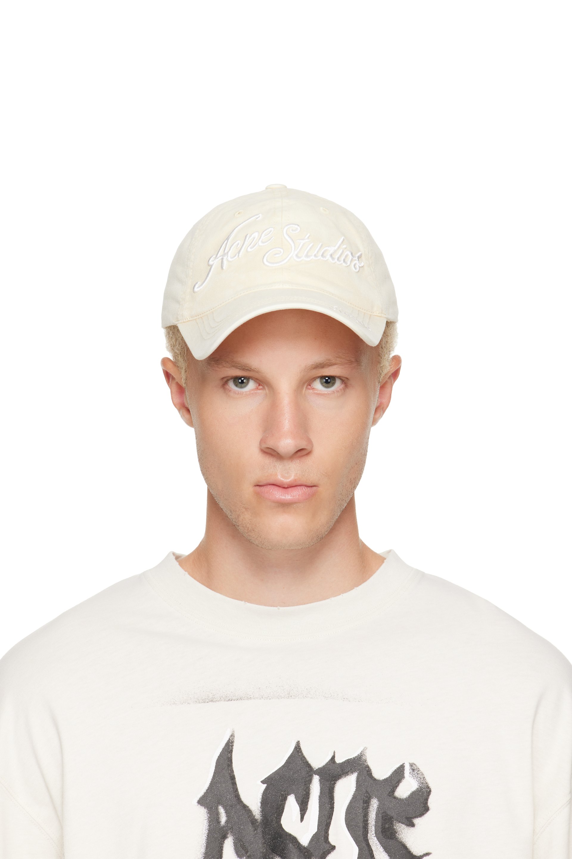Acne Studios - Off-White Embroidered Logo Cap