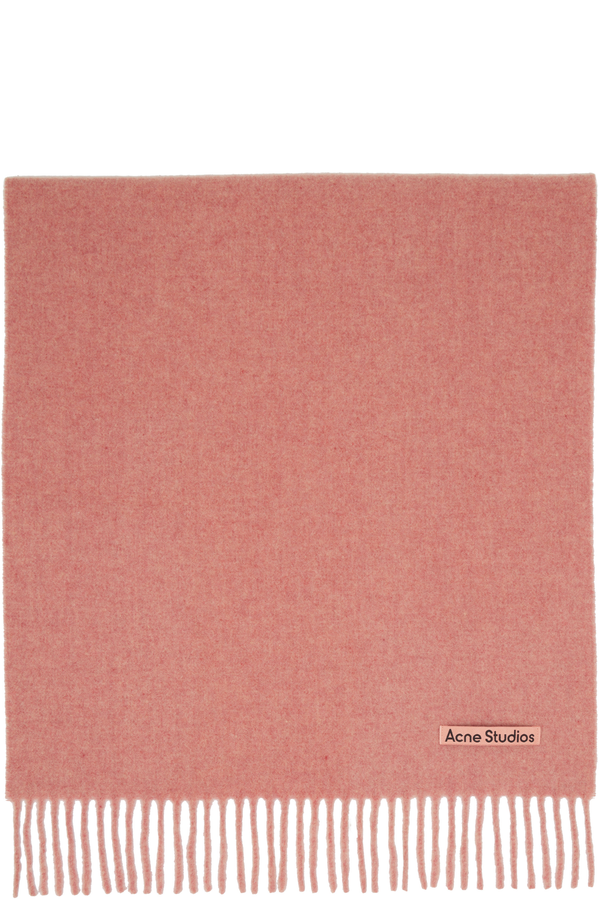 Acne Studios - Pink Fringe Wool Narrow Scarf