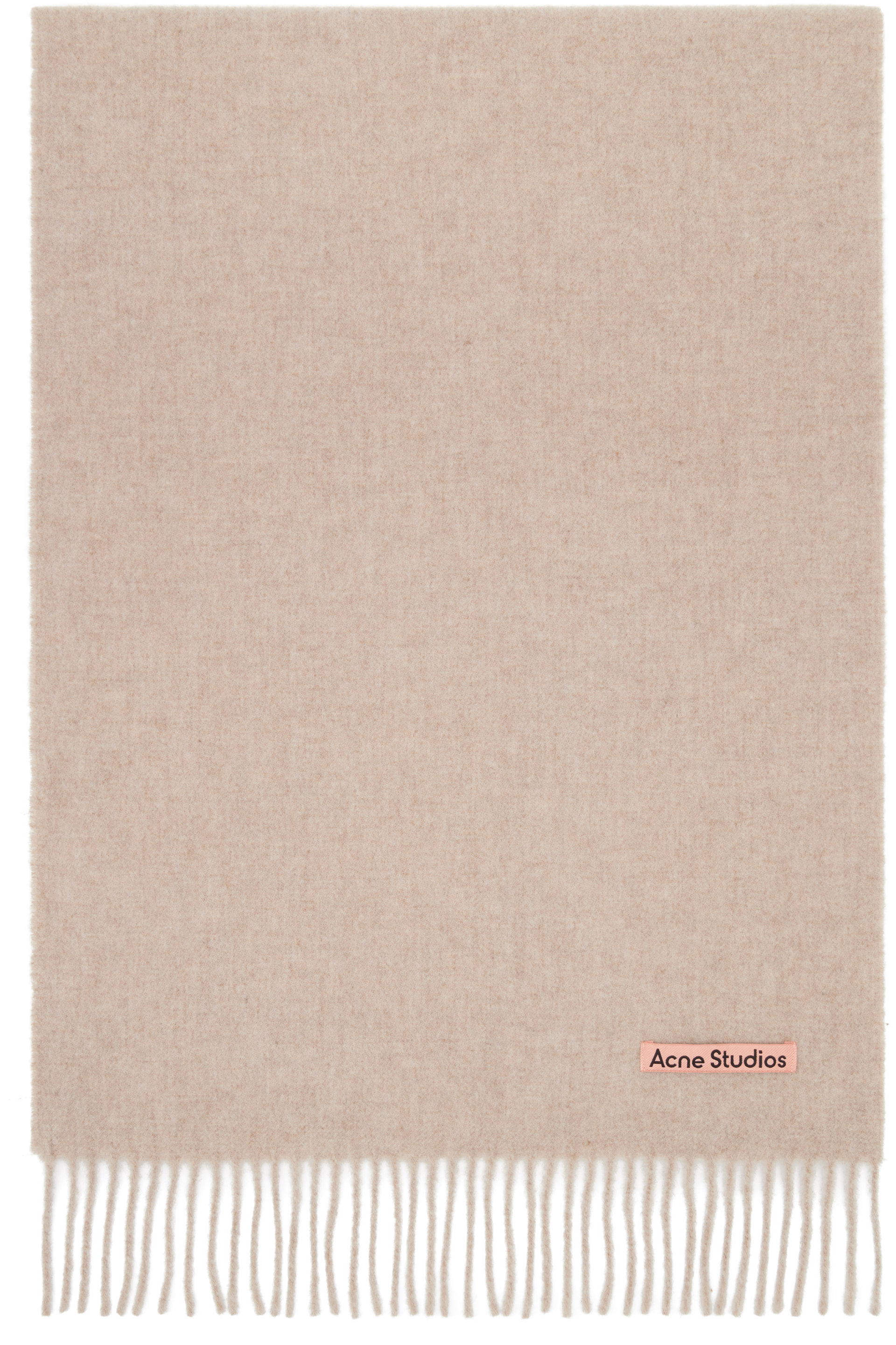Acne Studios - Beige Fringed Wool Scarf