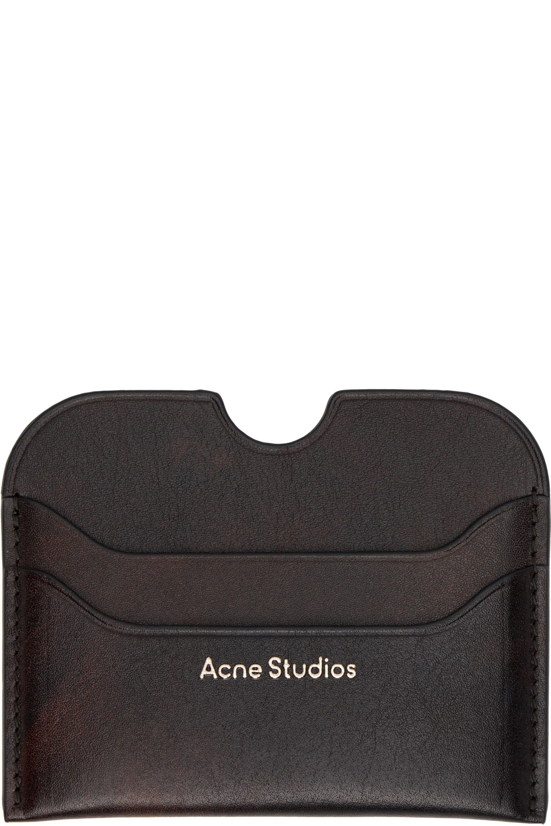 Acne Studios - Brown Leather Card Holder