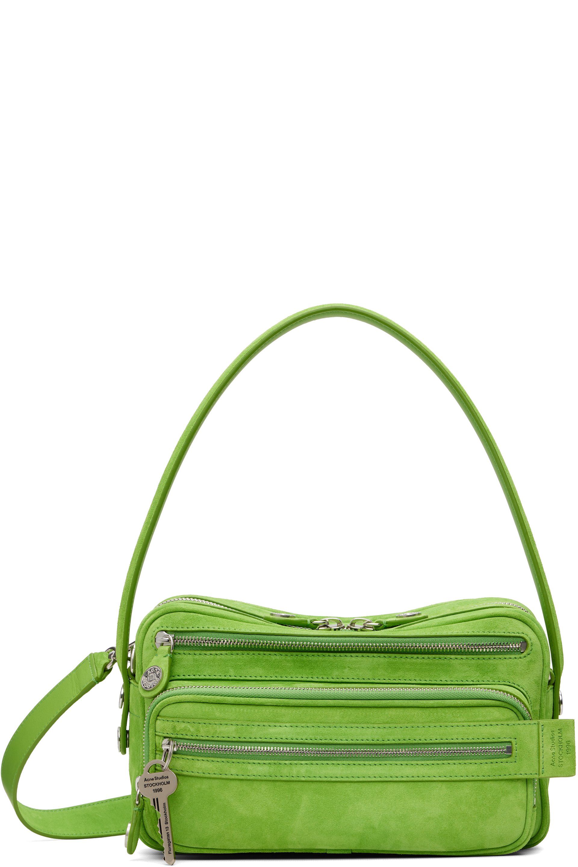 Acne Studios - Green Camero Party Suede Bag