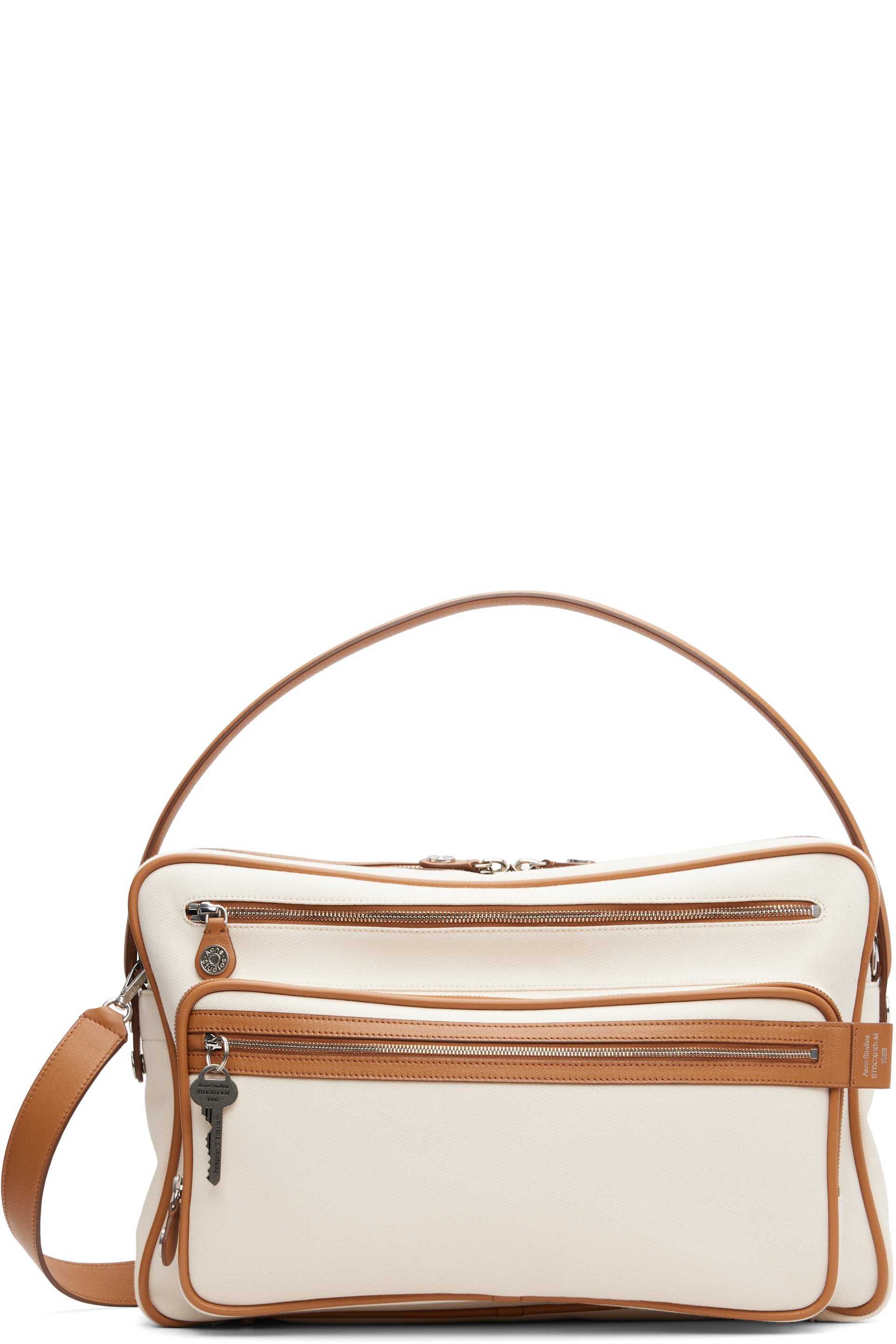 Acne Studios - Beige & Tan Camero Camera Canvas Bag