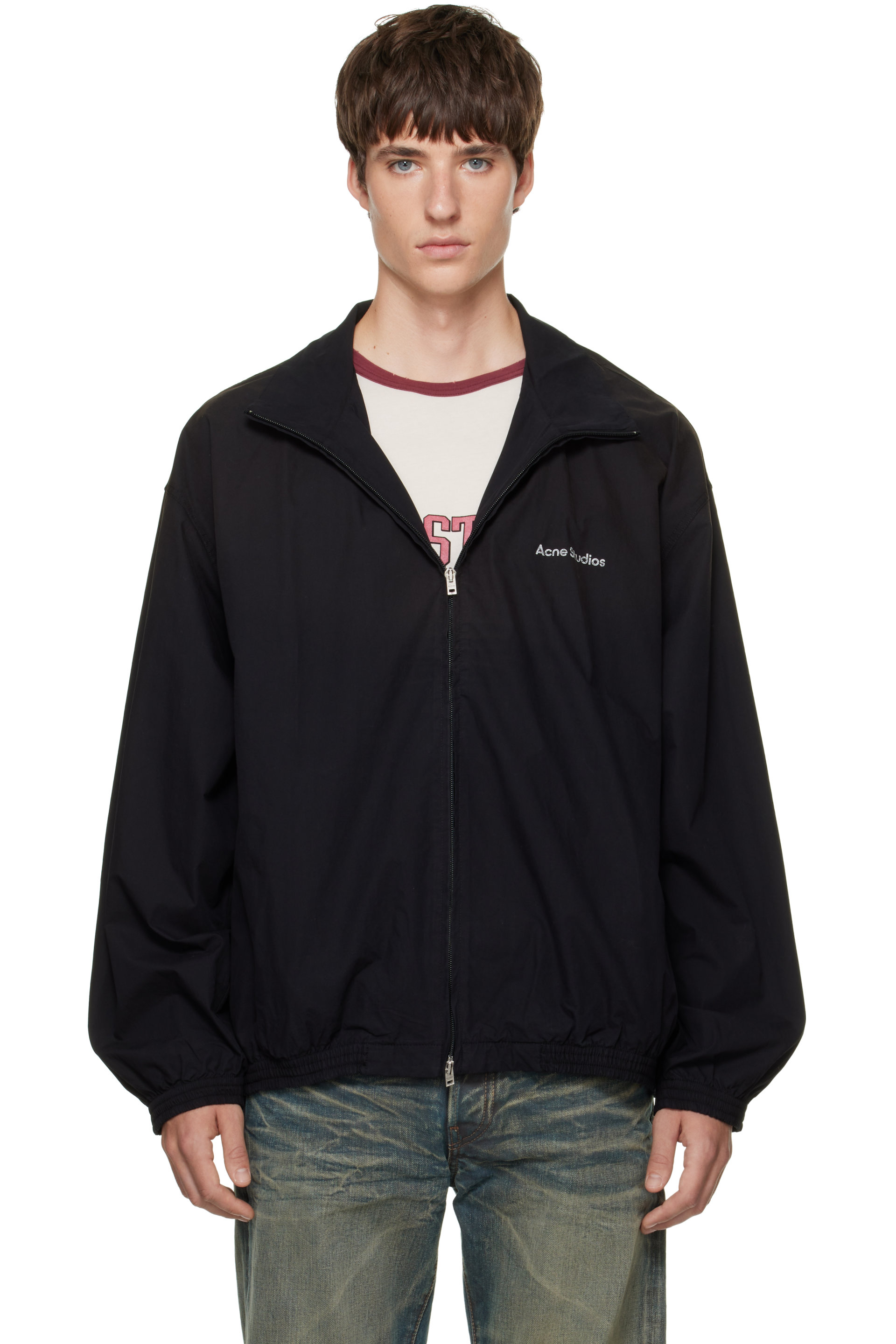 Acne Studios - Blouson noir à logo