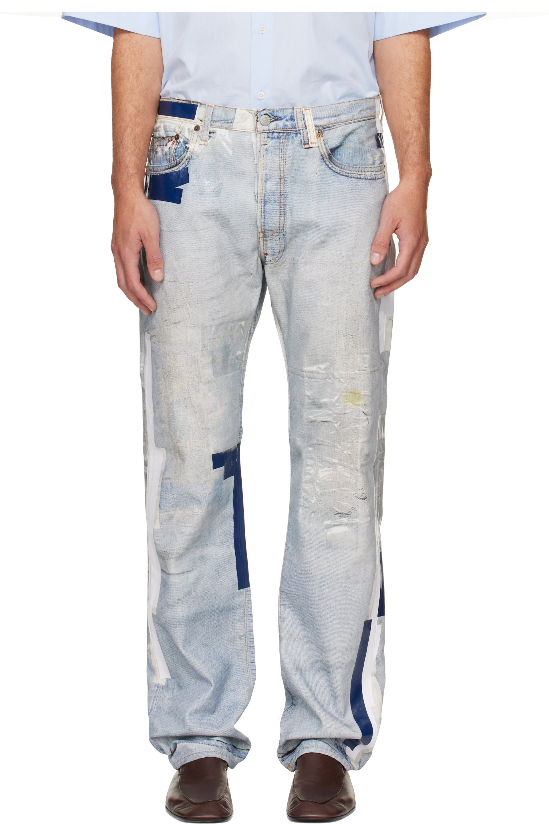 Acne Studios - Blue Trompe-L'oeil Tape 1996M Jeans